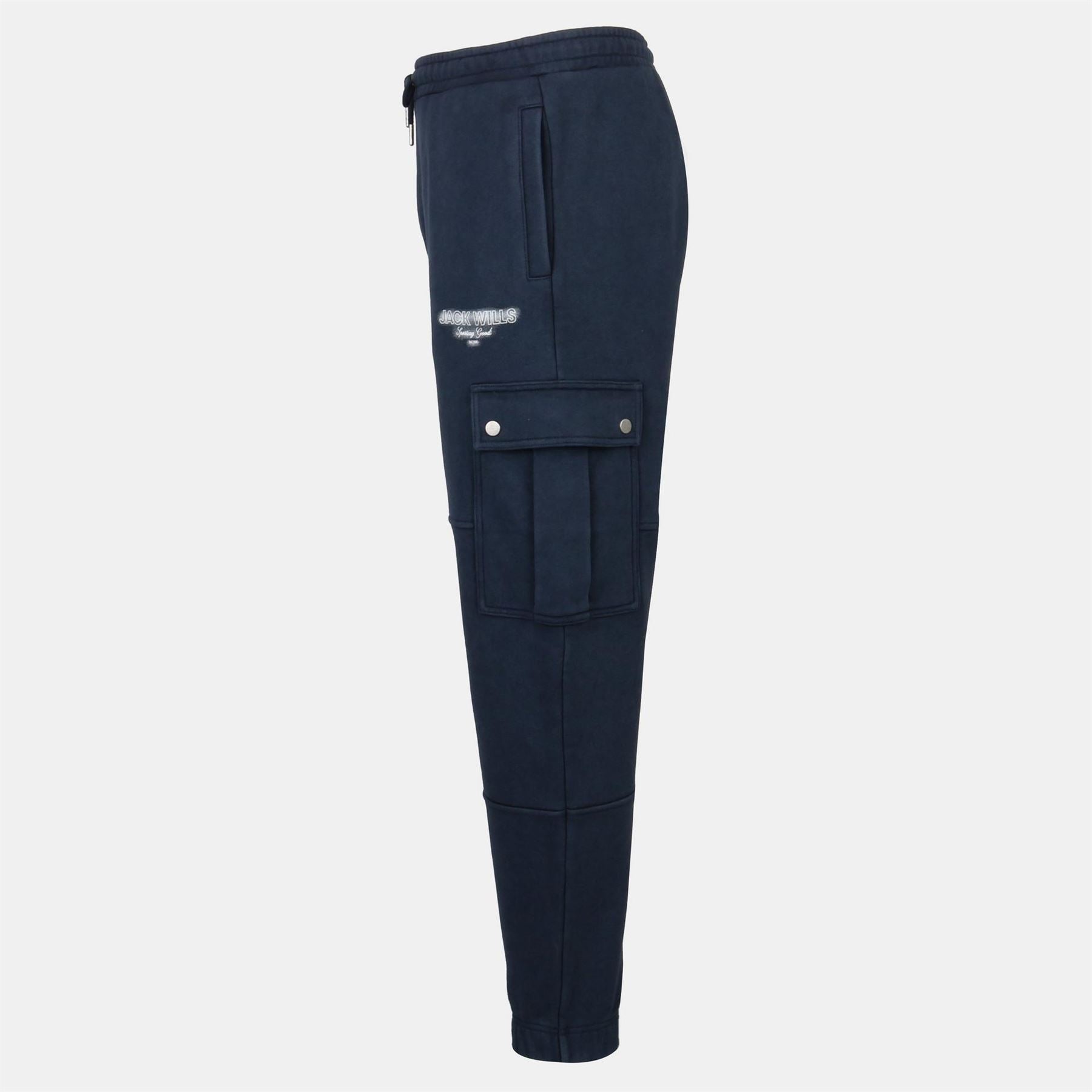 Jack Wills Script Cargo Cotton Ribbed Cuffs Joggers