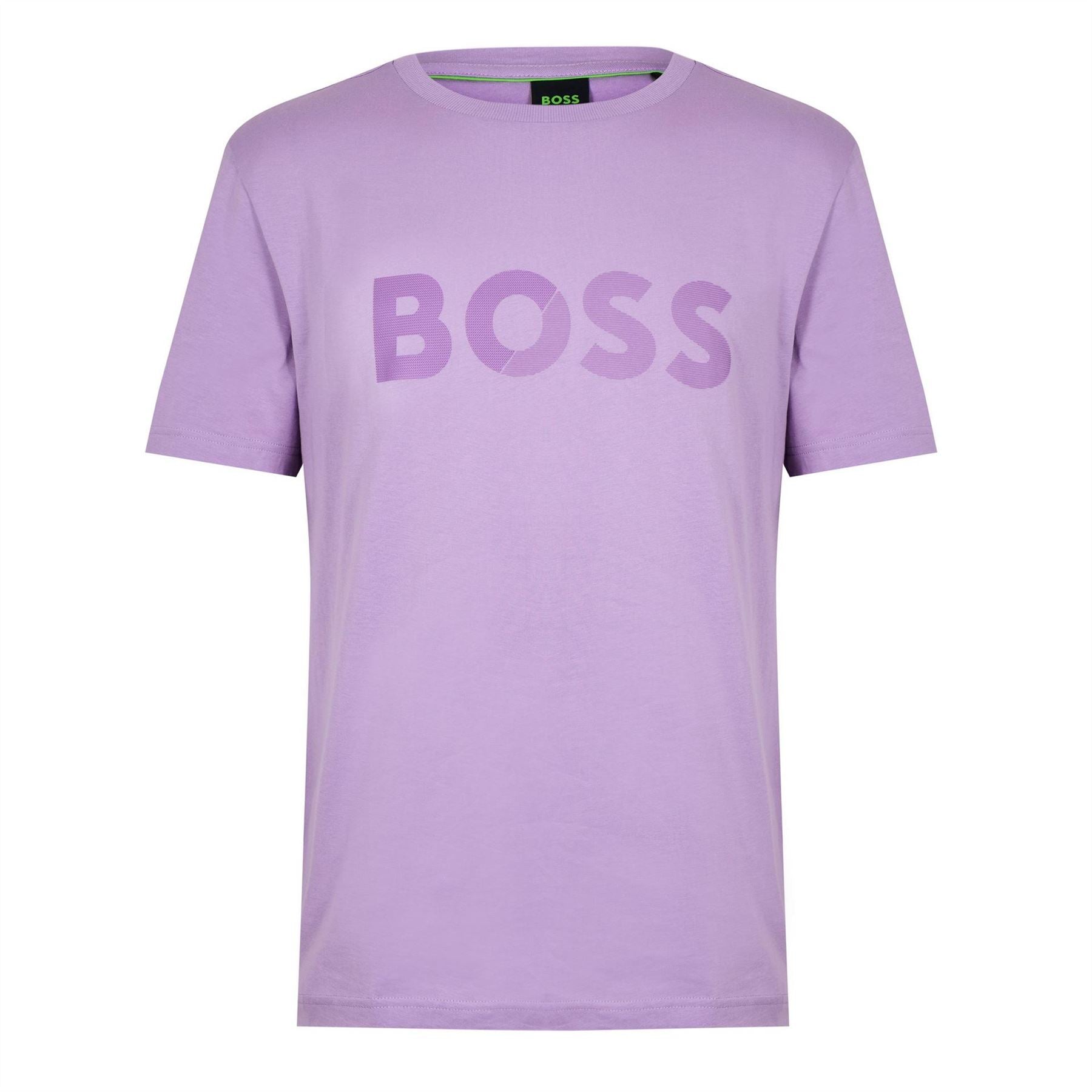 Boss Tape Logo Print Crew Neck Regular Fit T-Shirt