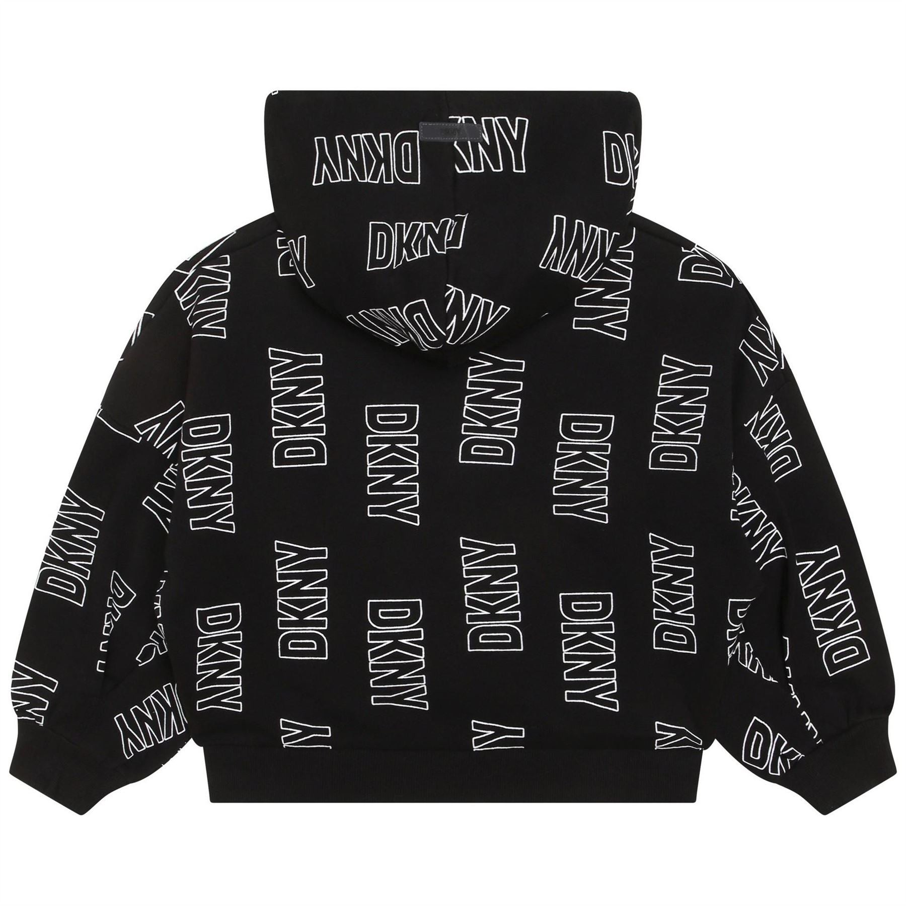 DKNY Cropped Hooded Relaxed Fit Sweatshirt