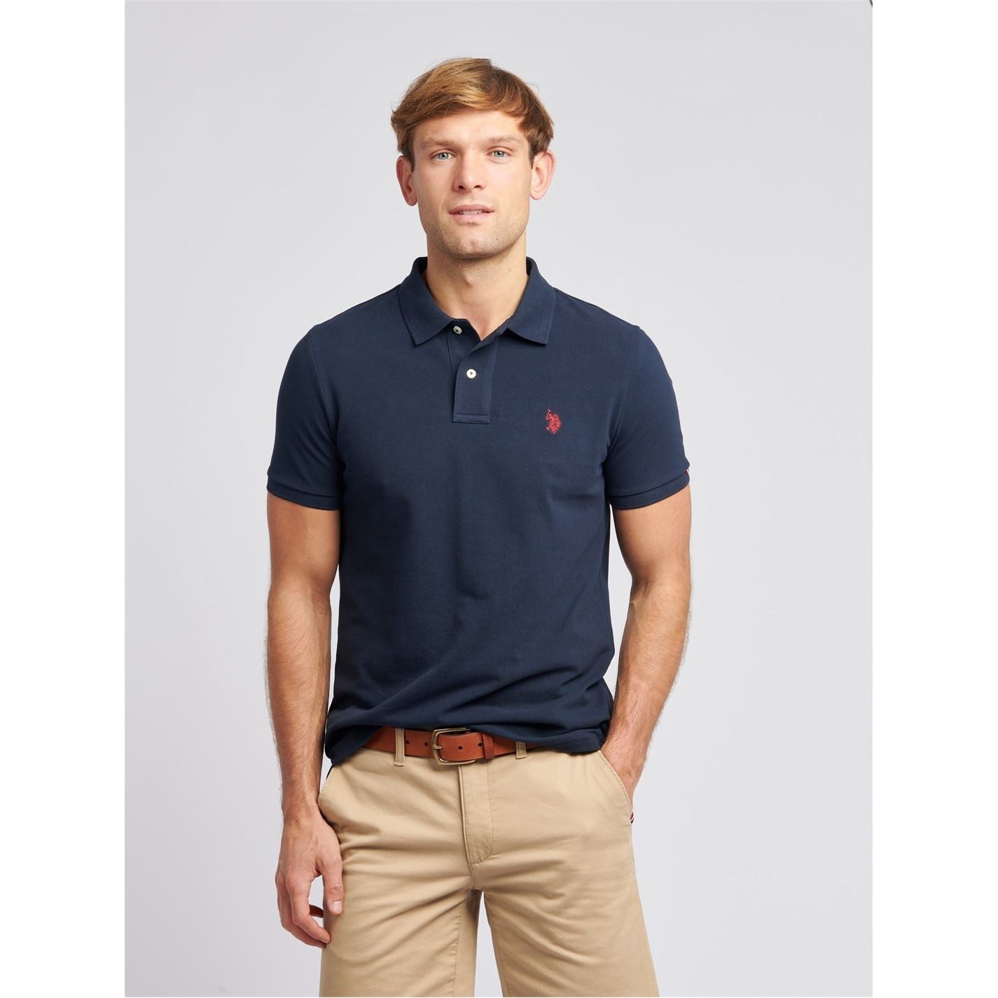 US Polo Assn Mens Pique Polo Top