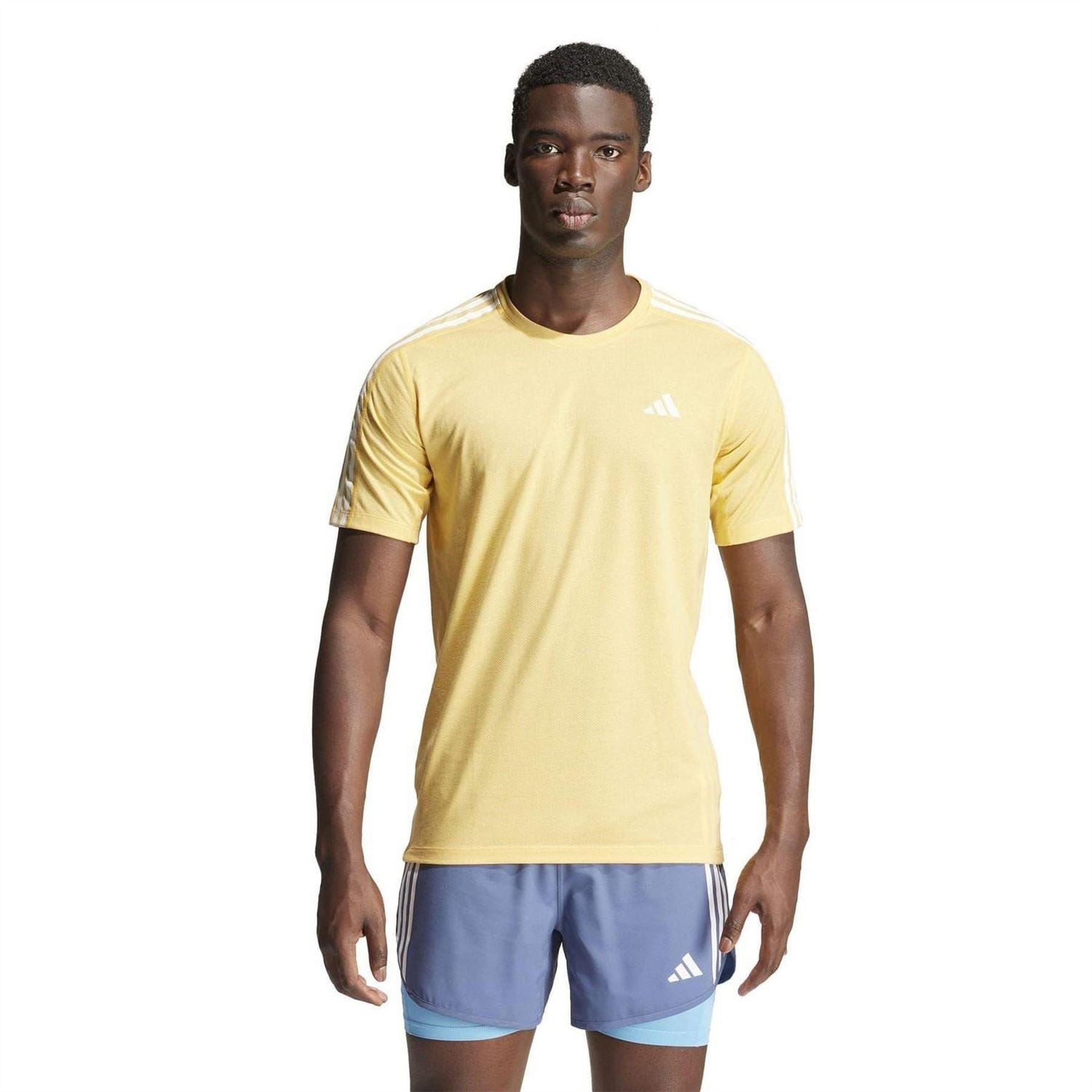 adidas The Run 3 Stripes T-Shirt