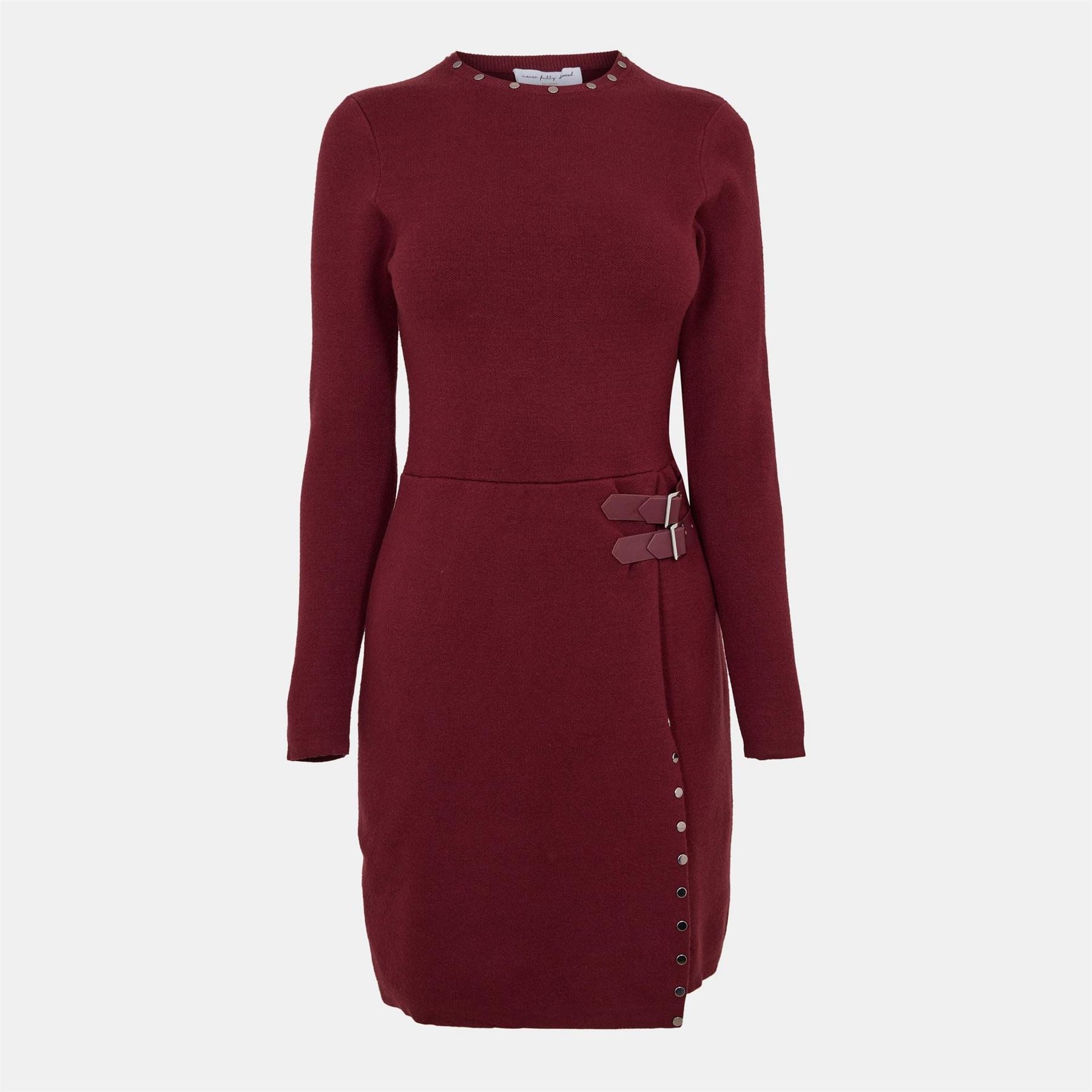Never Fully Dressed Sammie Crew Neck Long Sleeve Knee Length Dress
