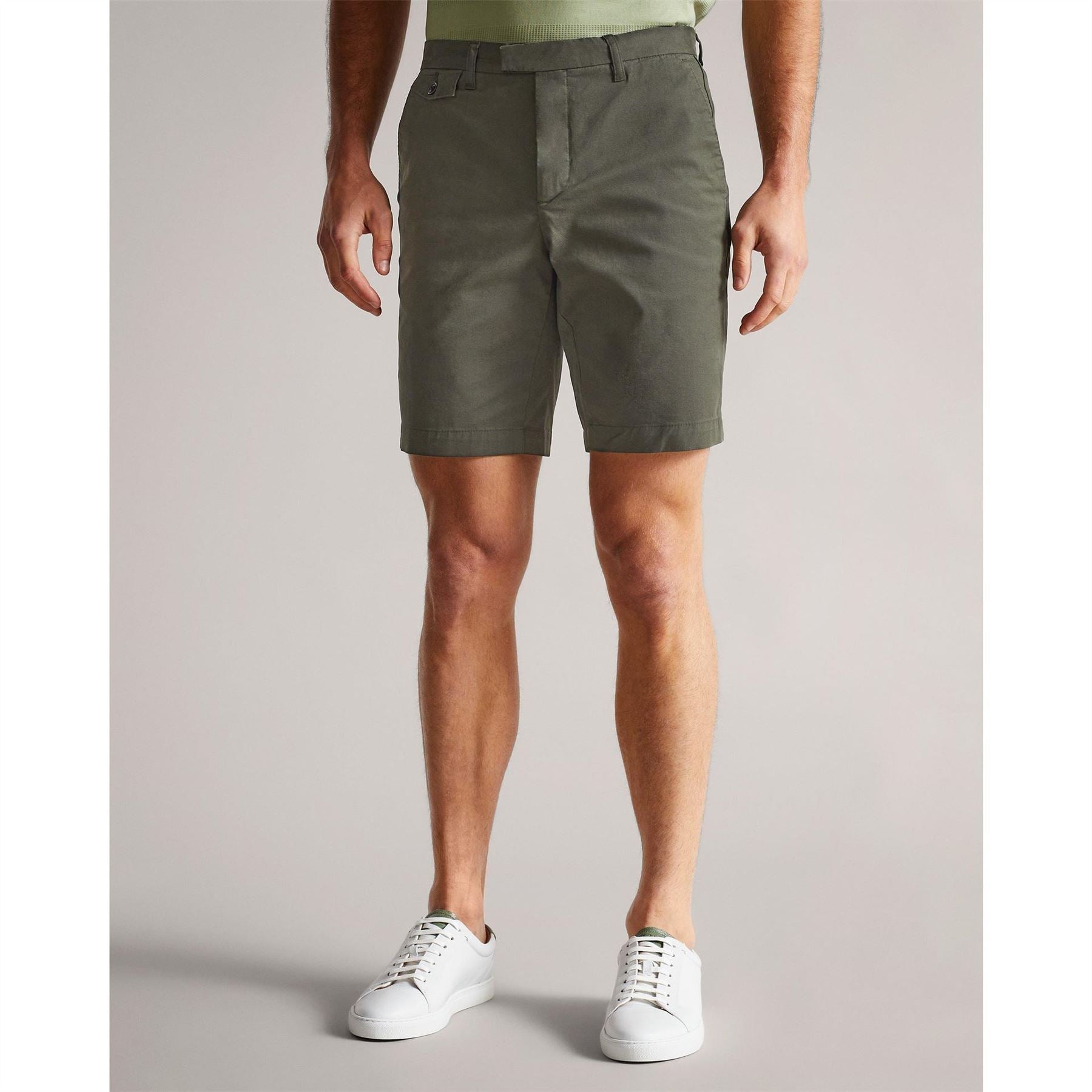 Ted Baker Solid Patterned Chino Shorts