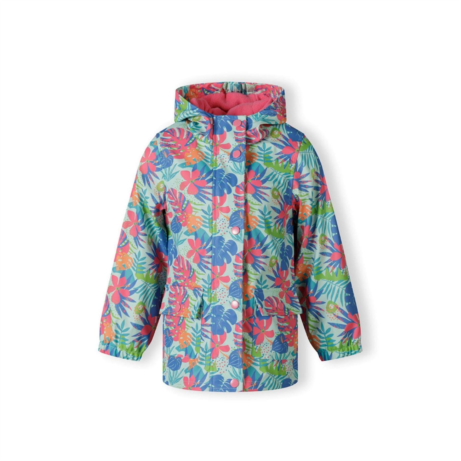 Minoti Girls Rain Jacket Printed Mint