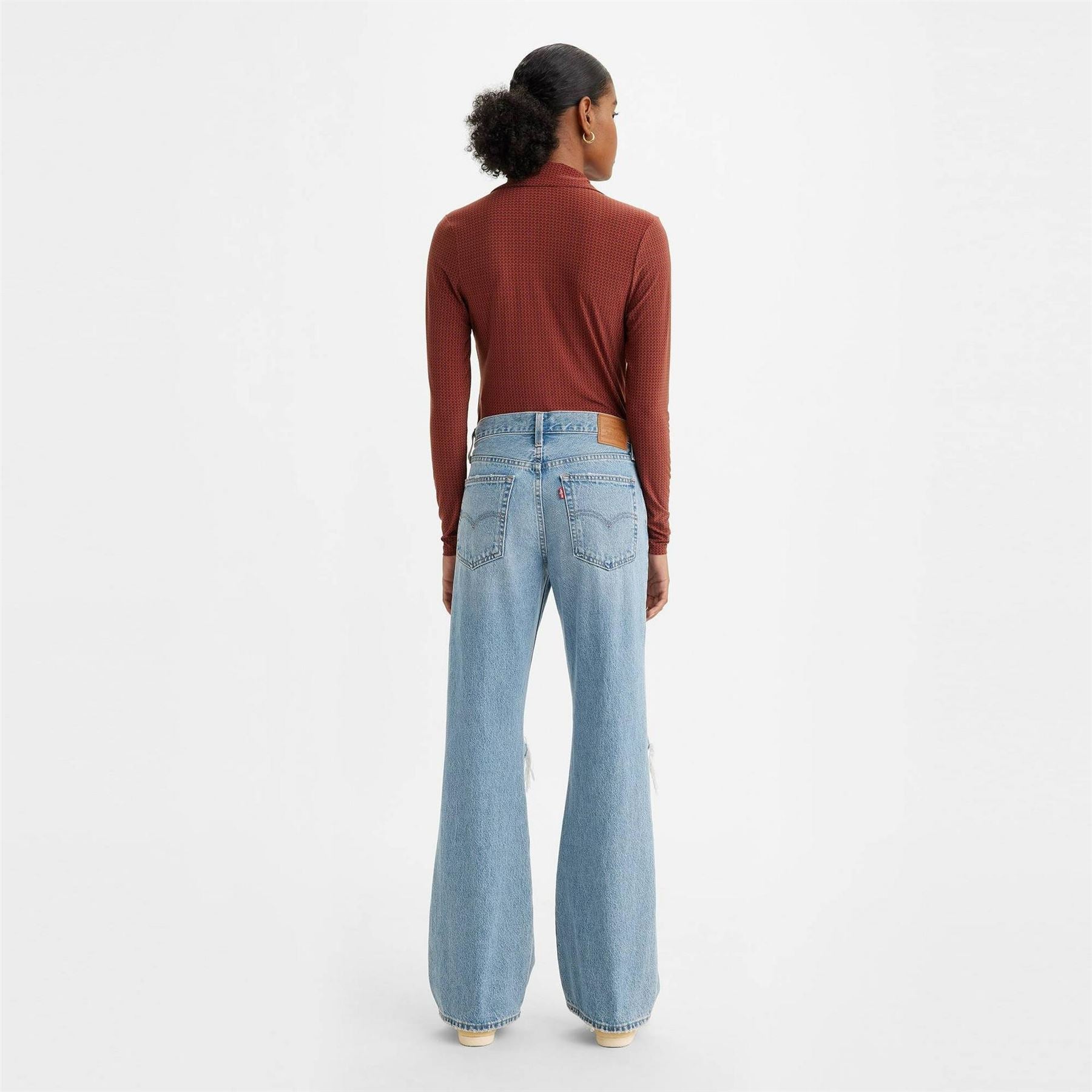 Levis Medium Indigo Baggy Wide Leg Jeans