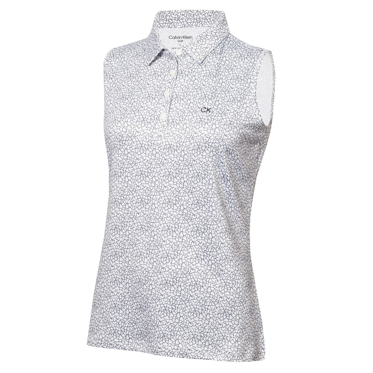 Calvin Klein Golf All Over Print Sleeveless Polo Shirt