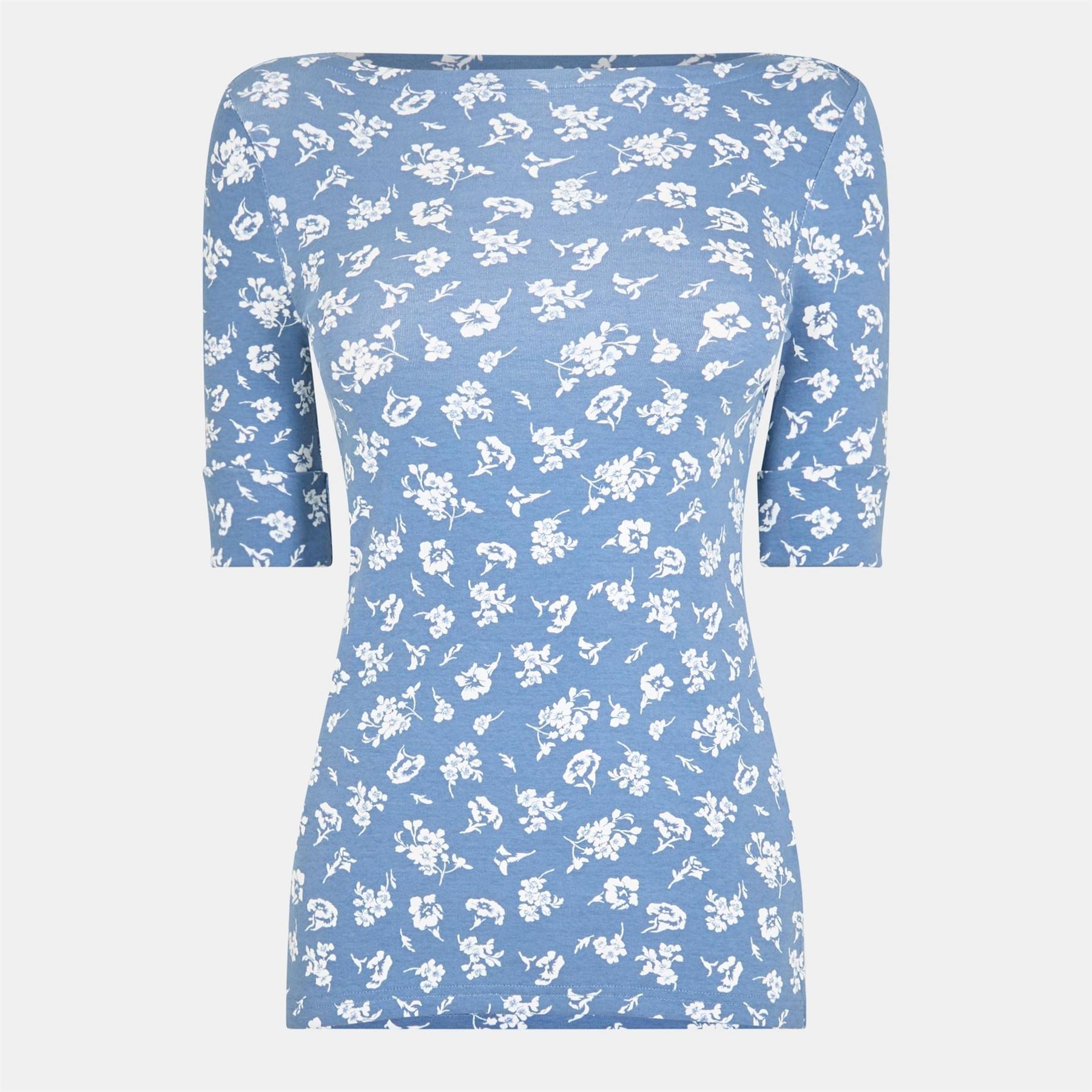 Lauren by Ralph Lauren Judy Slim Fit Three Quarter Sleeve T-Shirt