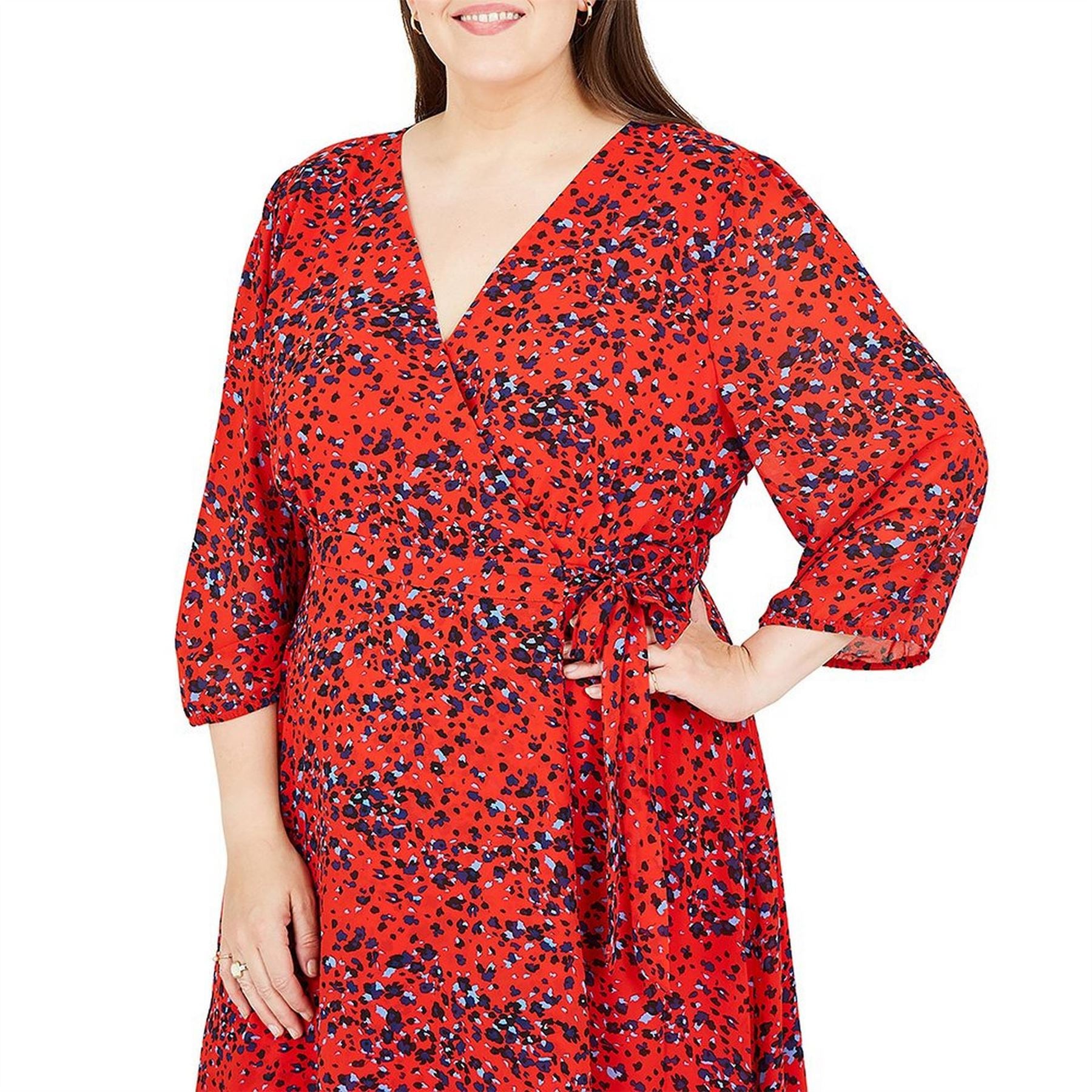 Yumi Animal Print Wrap Dress