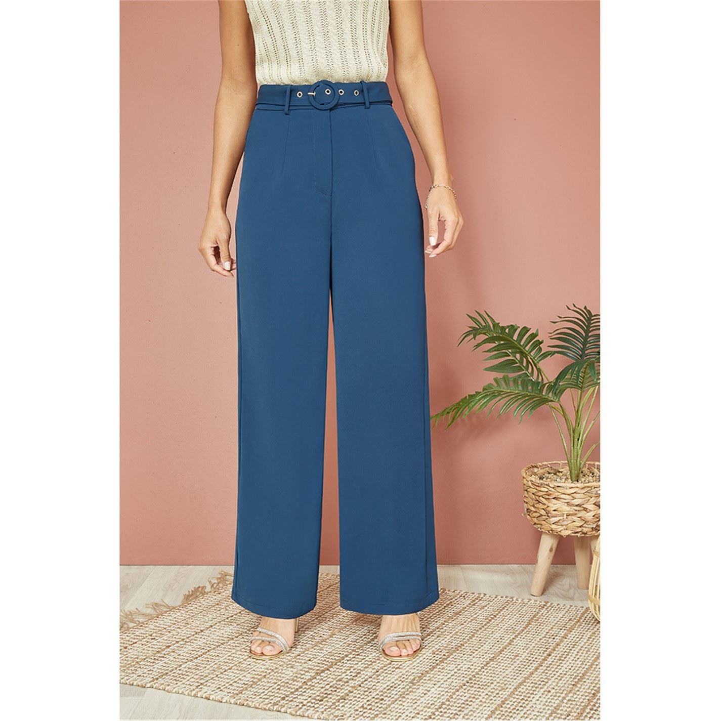 Yumi Straight Leg Crepe Trousers