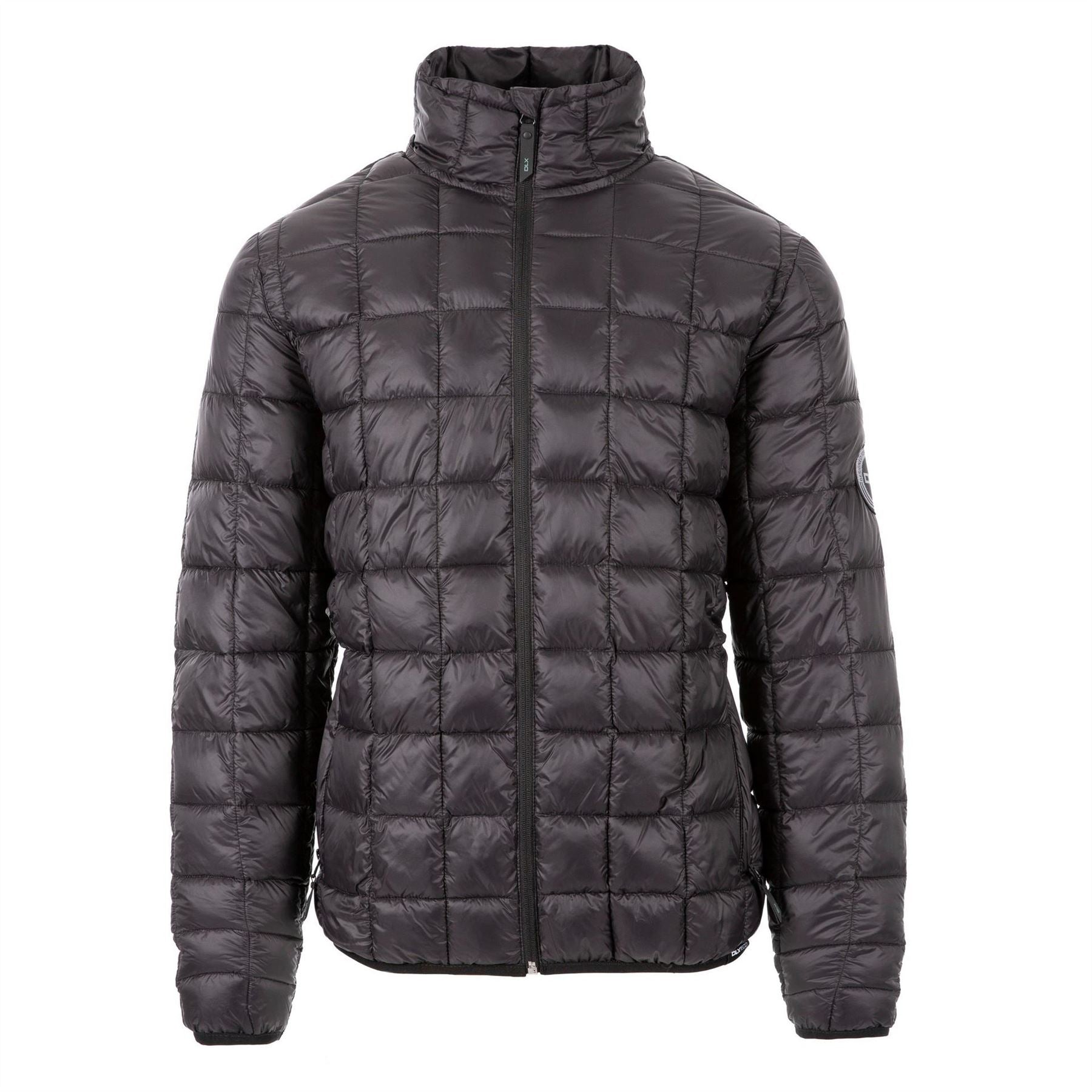 DLX Asher Solid Patterned Ribbed Cuff Puffer Jacket
