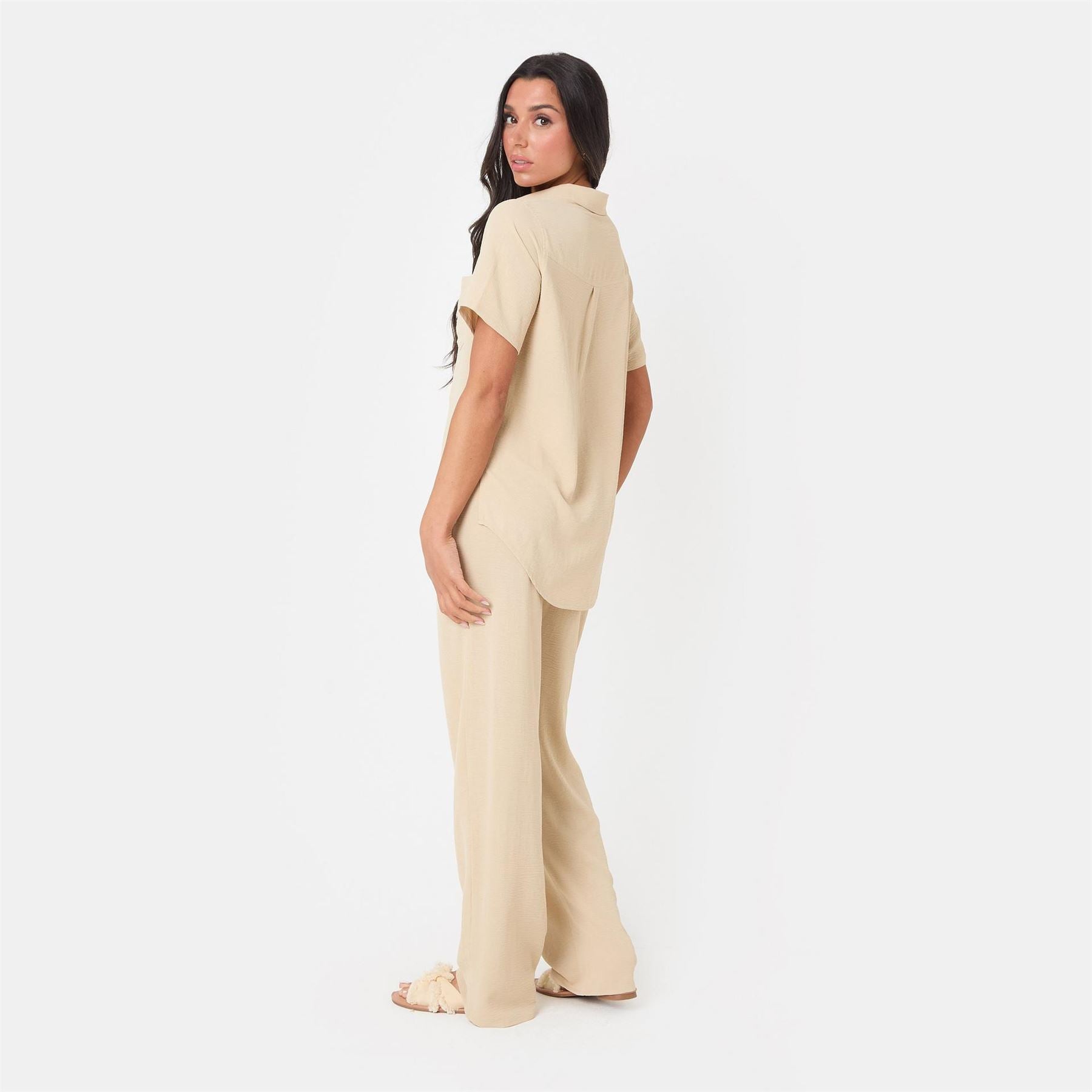 I Saw It First Crepe Wide Leg Trousers