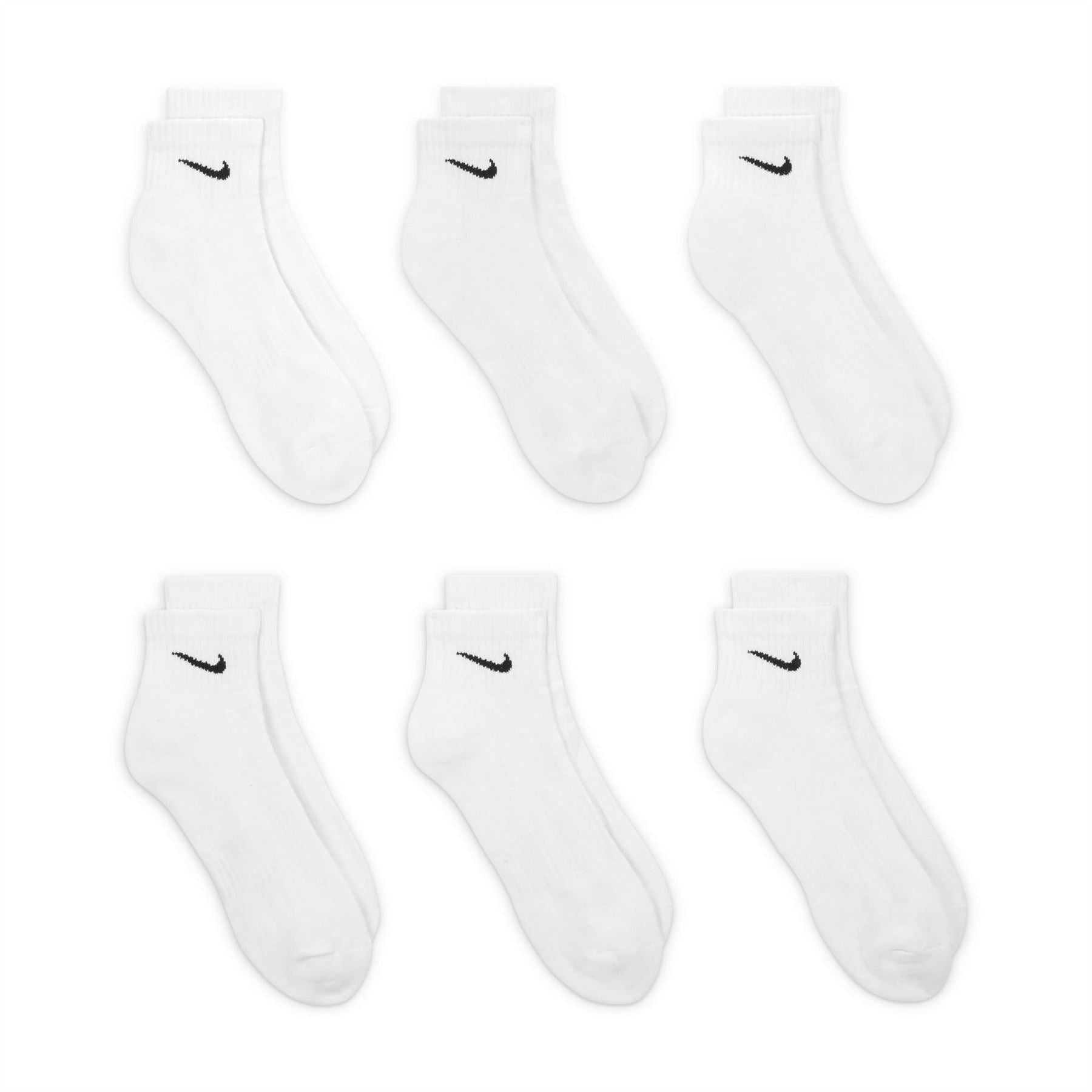 Nike 6 Pack Quarter Trainer Socks