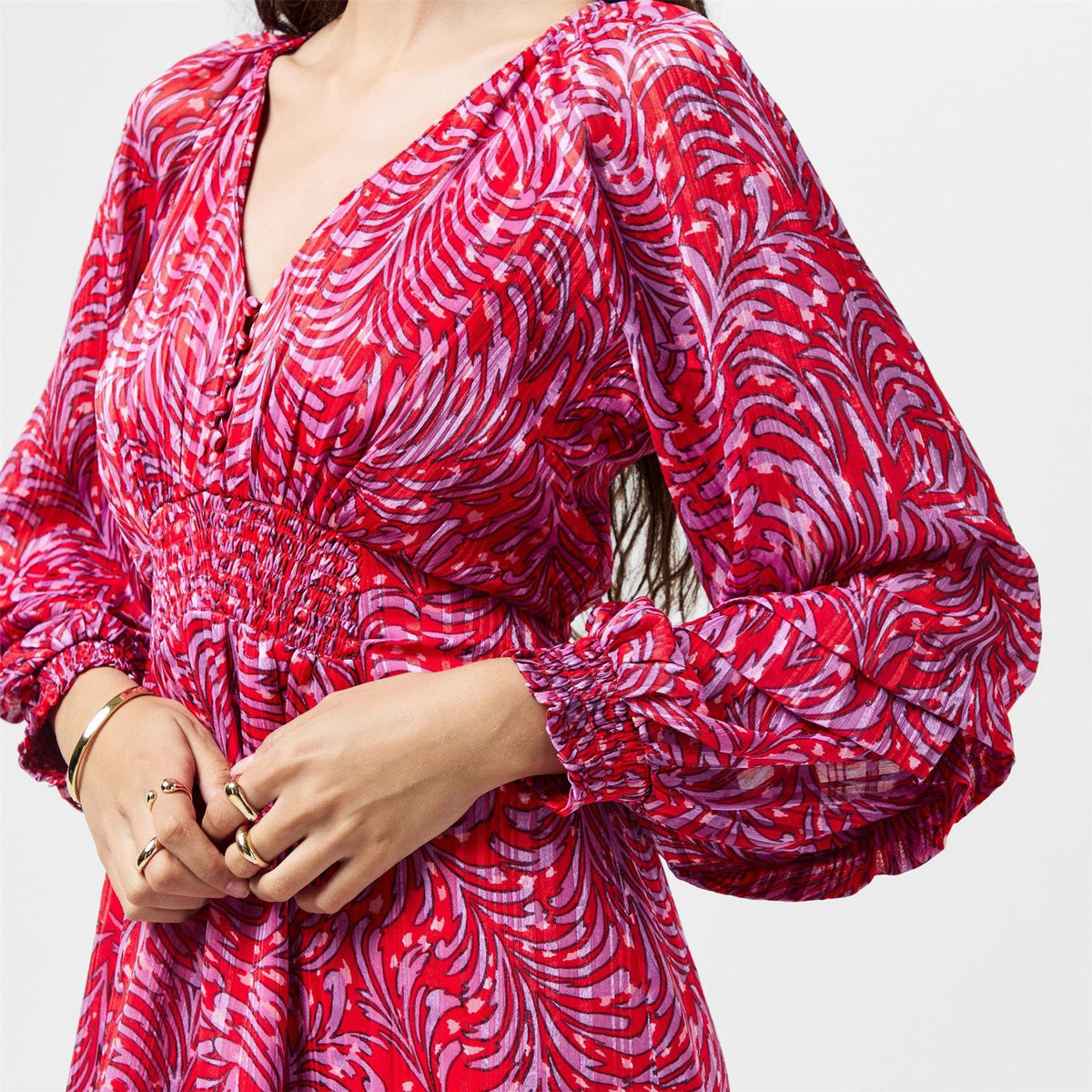French Connection Calista Midi A Line Dress