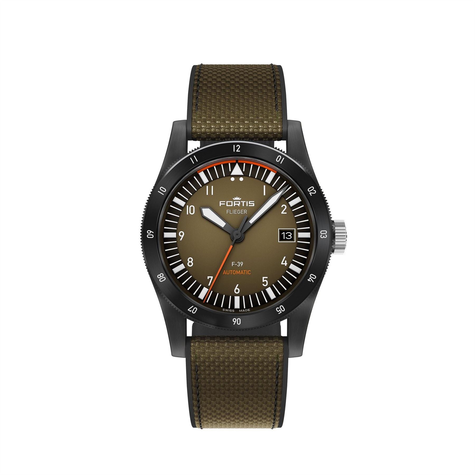 Fortis Flieger Swiss Automatic Stainless Steel Water Resistant Auto Analogue Watch