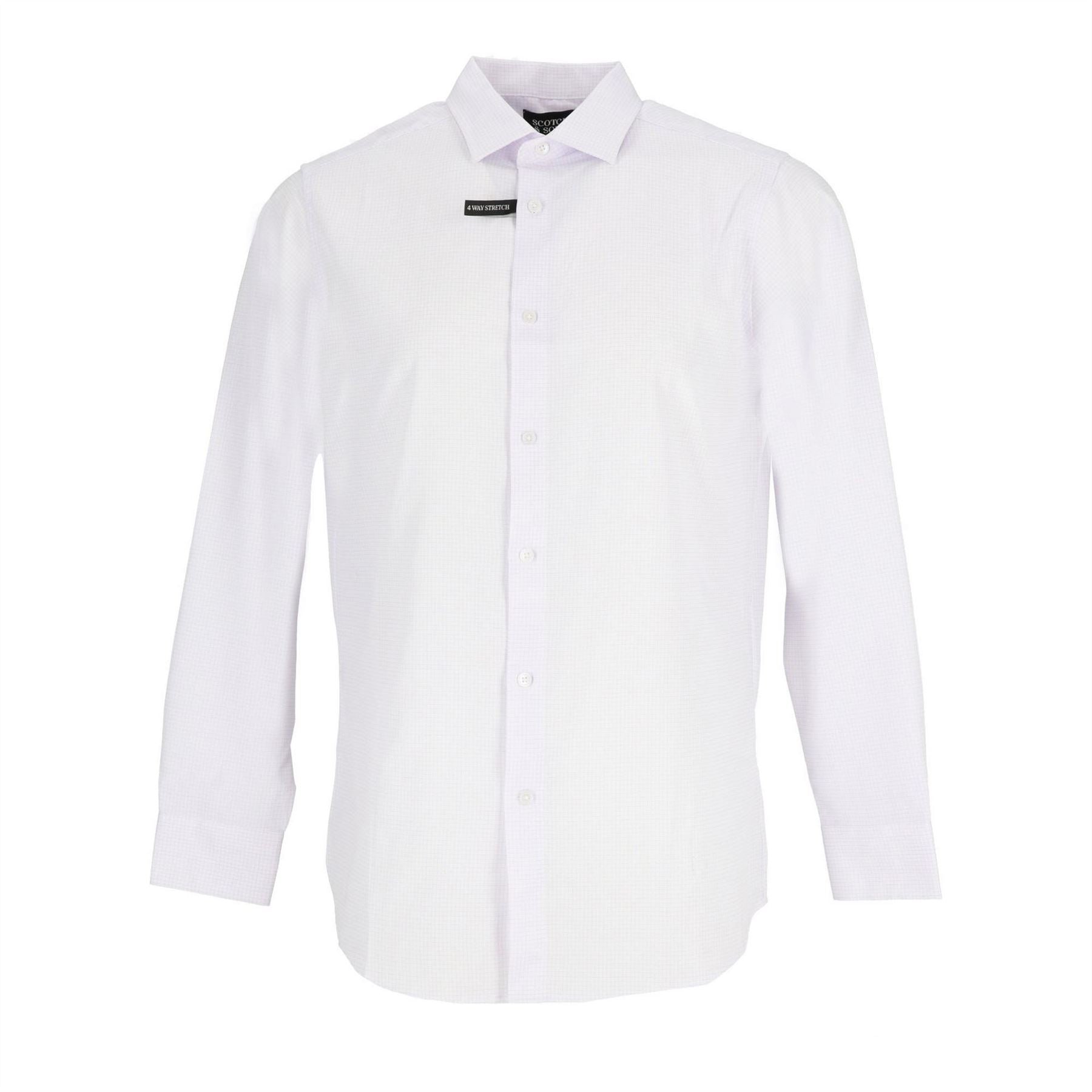 Scotch and Soda Pattern Collared Neck Long Sleeve Shirt