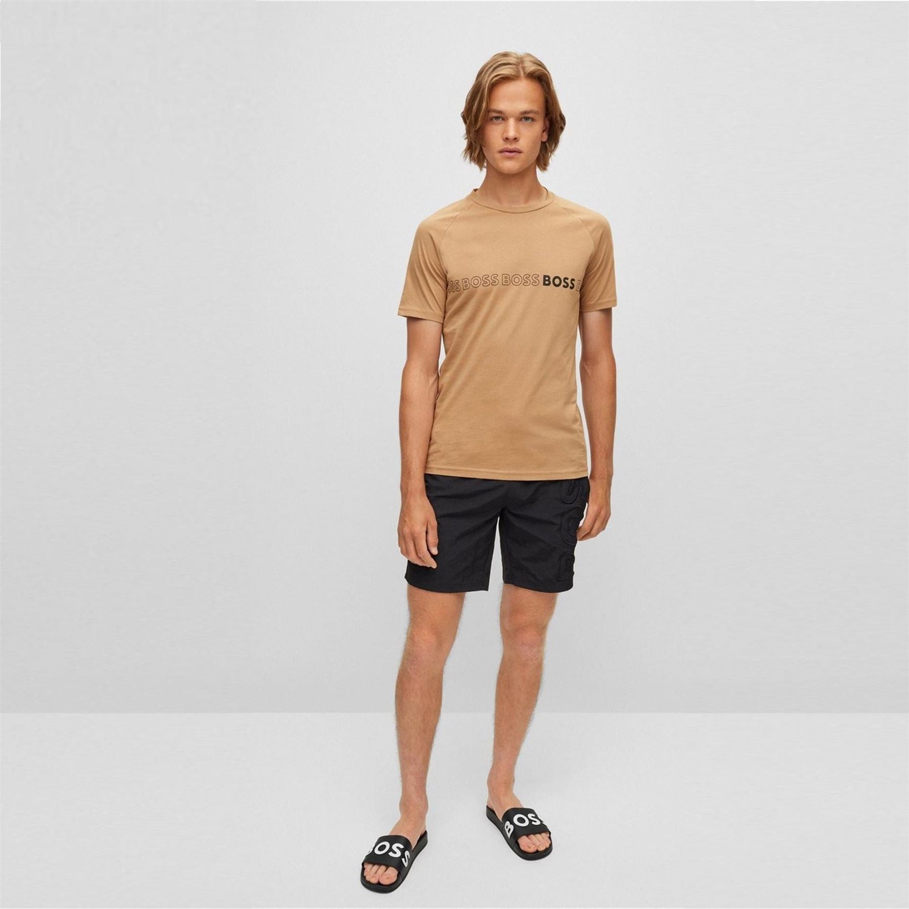 Boss Bay Logo Sliders, Branding Strap Sandals