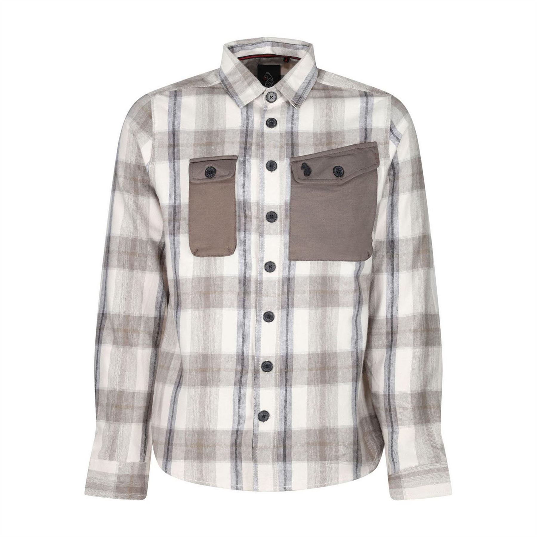 Luke Johnny Mase 2 Plaid Snap Button Overshirt with Chest Pocket