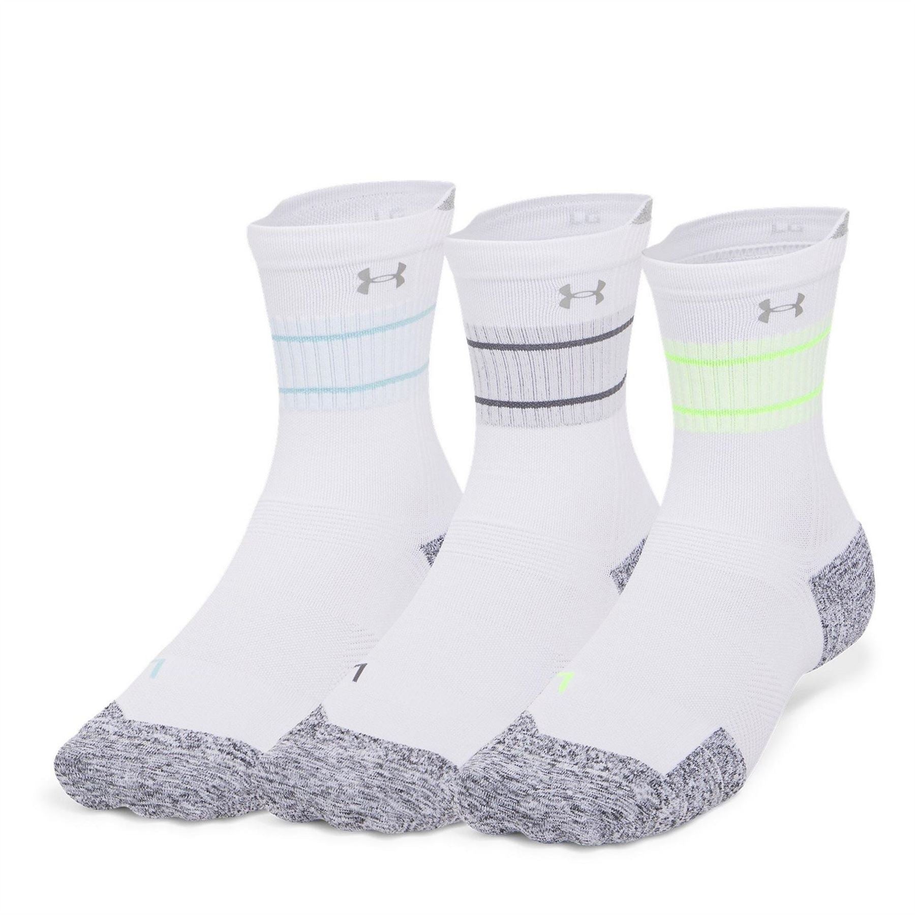 Under Armour Mens Armour Ua Ad Run Cushion 3pk Crew Sock