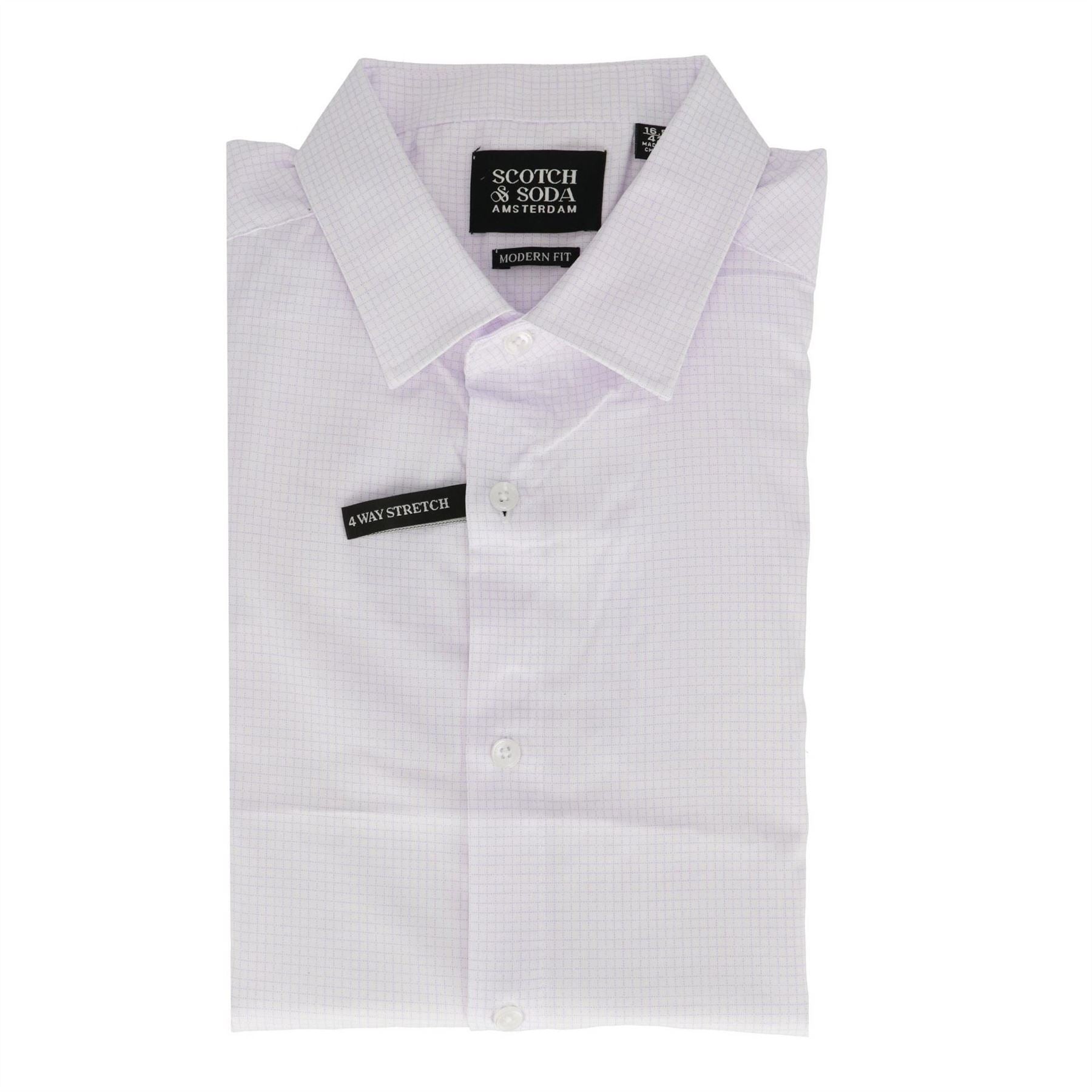 Scotch and Soda Pattern Collared Neck Long Sleeve Shirt