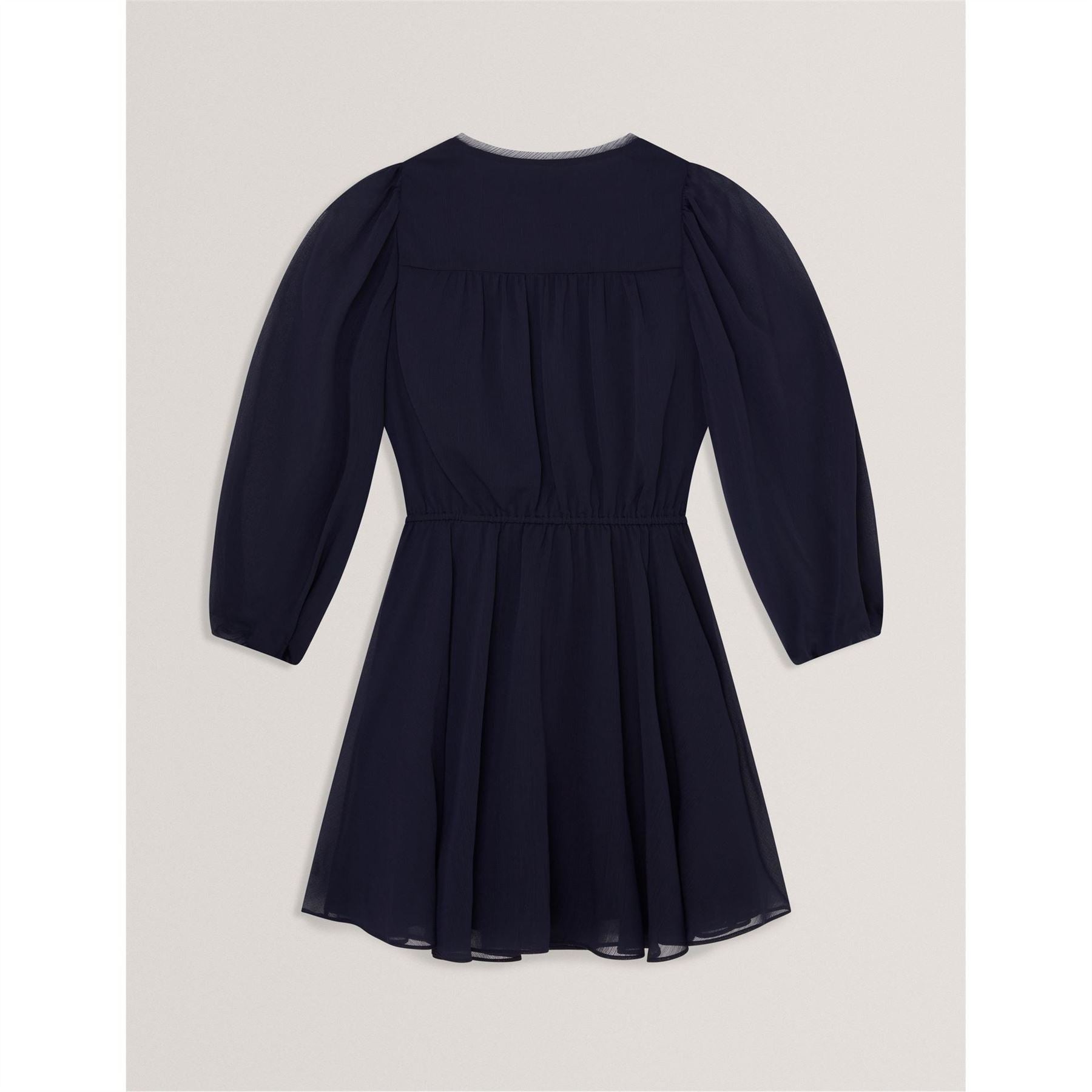 Ted Baker Woven V-Neck Three Quarter Sleeve Babydoll Dress