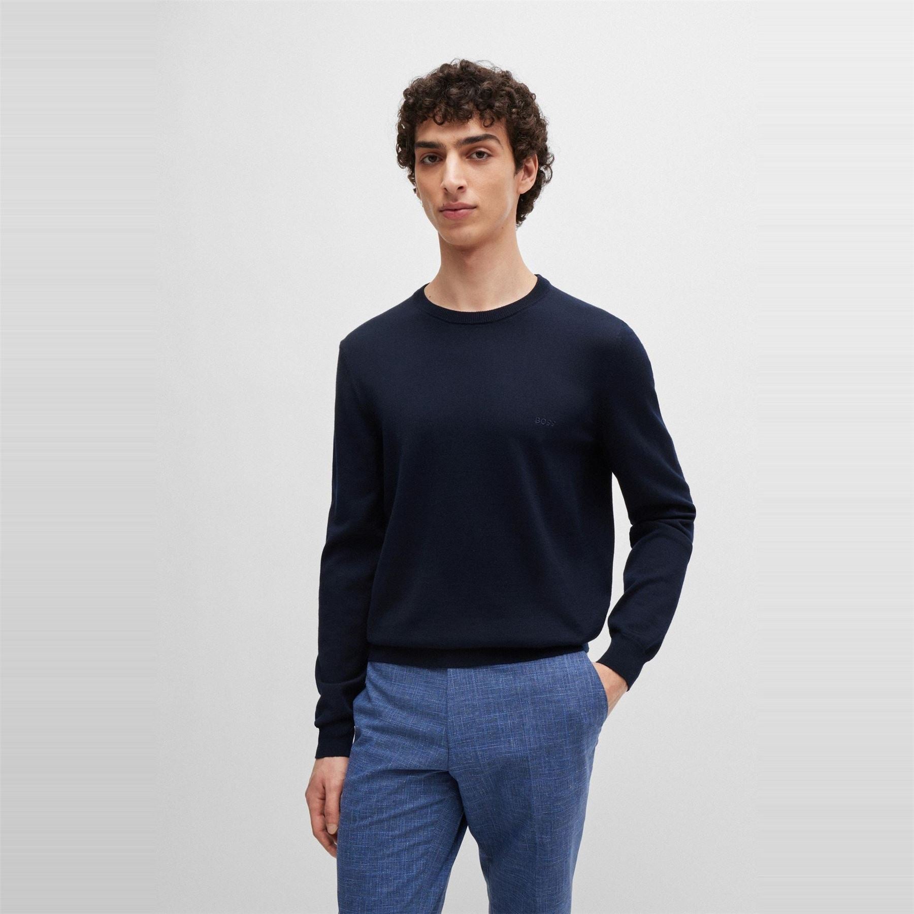 Boss Crew Neck Long Sleeve Regular Fit Sweater
