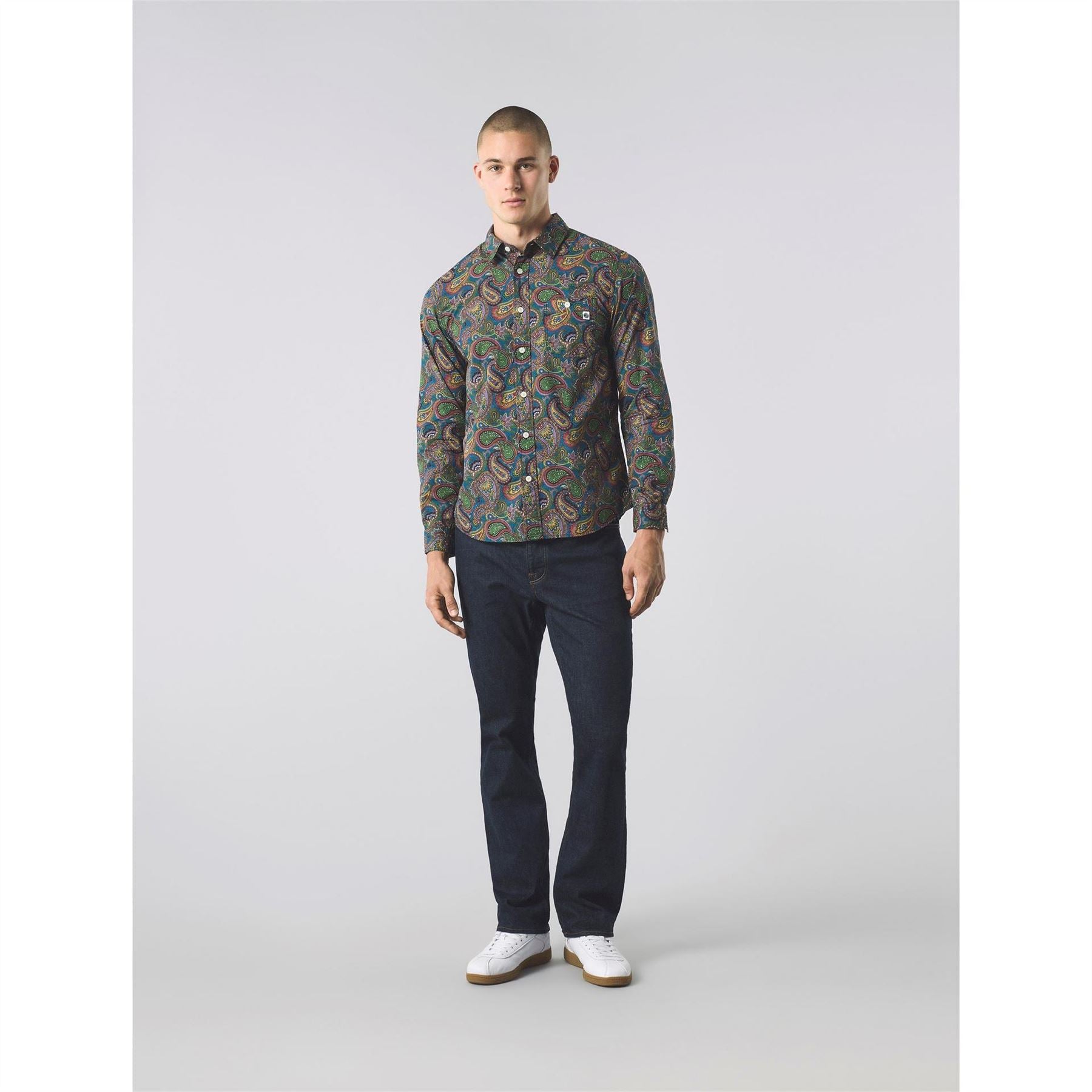 Pretty Green House Paisley Long Sleeve Patterned Shirt