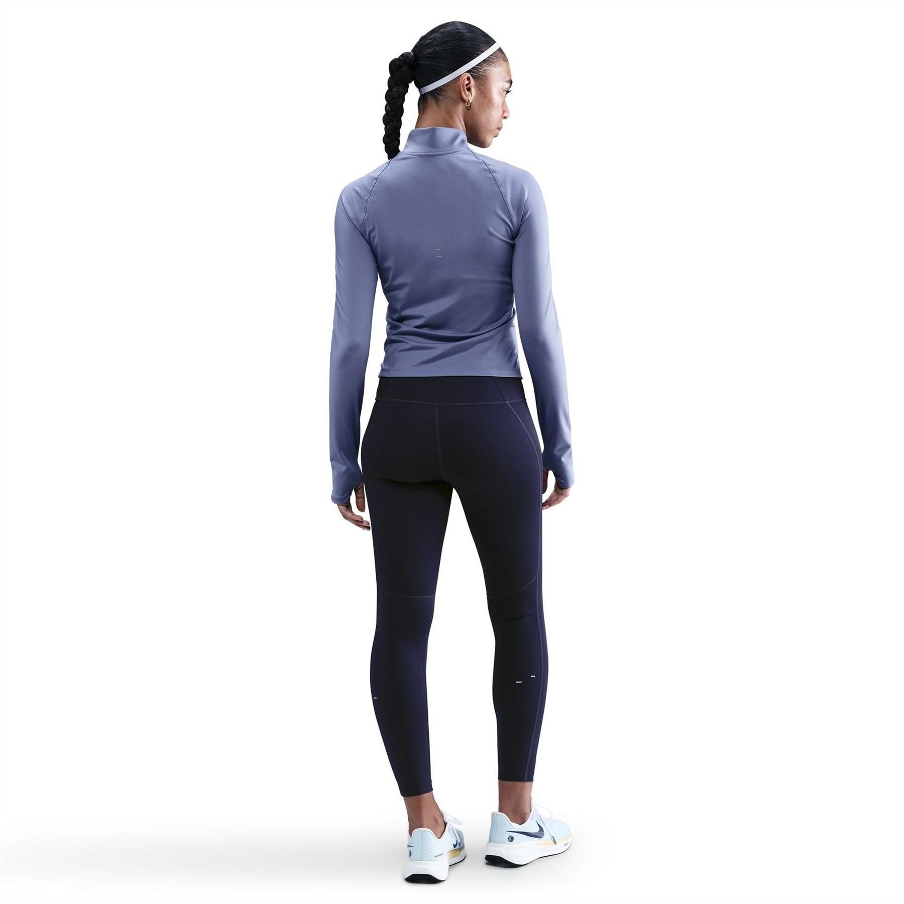Nike Swift Reflective Accent Slim Fit Long Sleeve Thumb Hole Sleeve Top