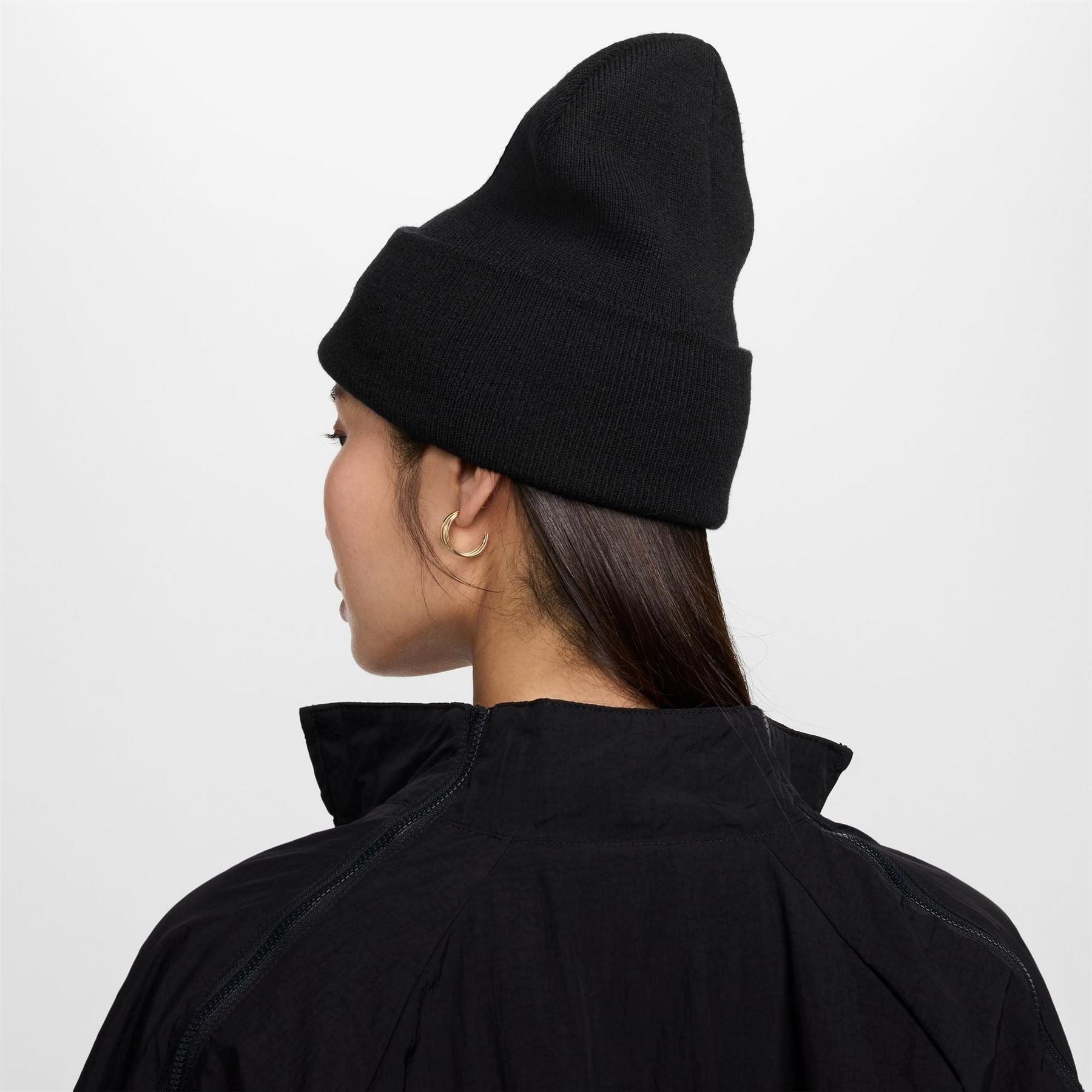 Nike Nsw Peak Wordmark Logo Adjustable Cuff Beanie