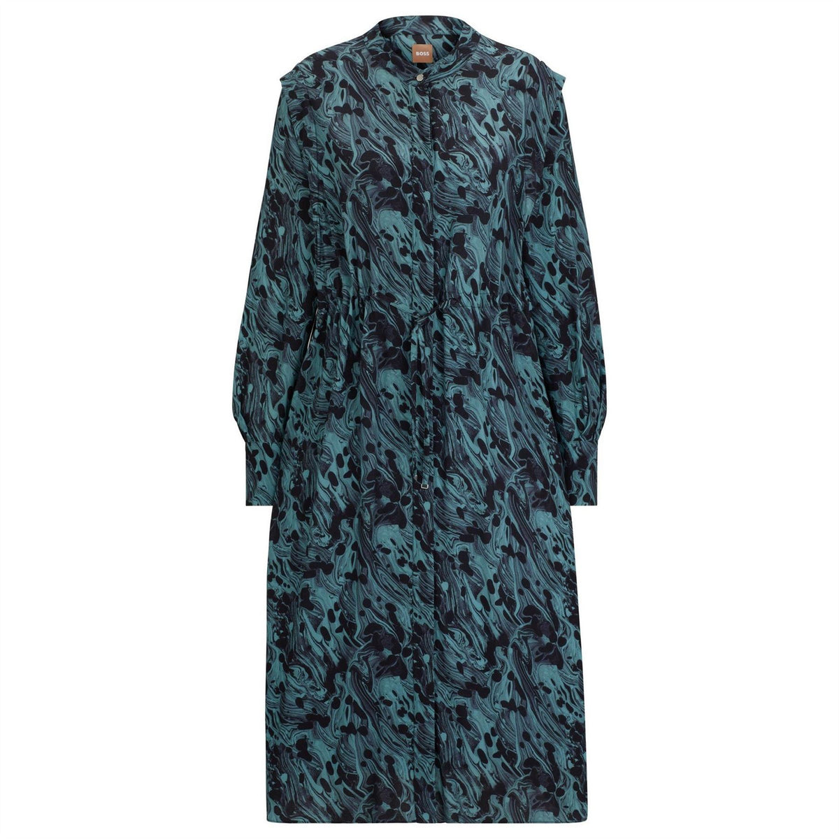 Boss Collared Neck Midi Dress