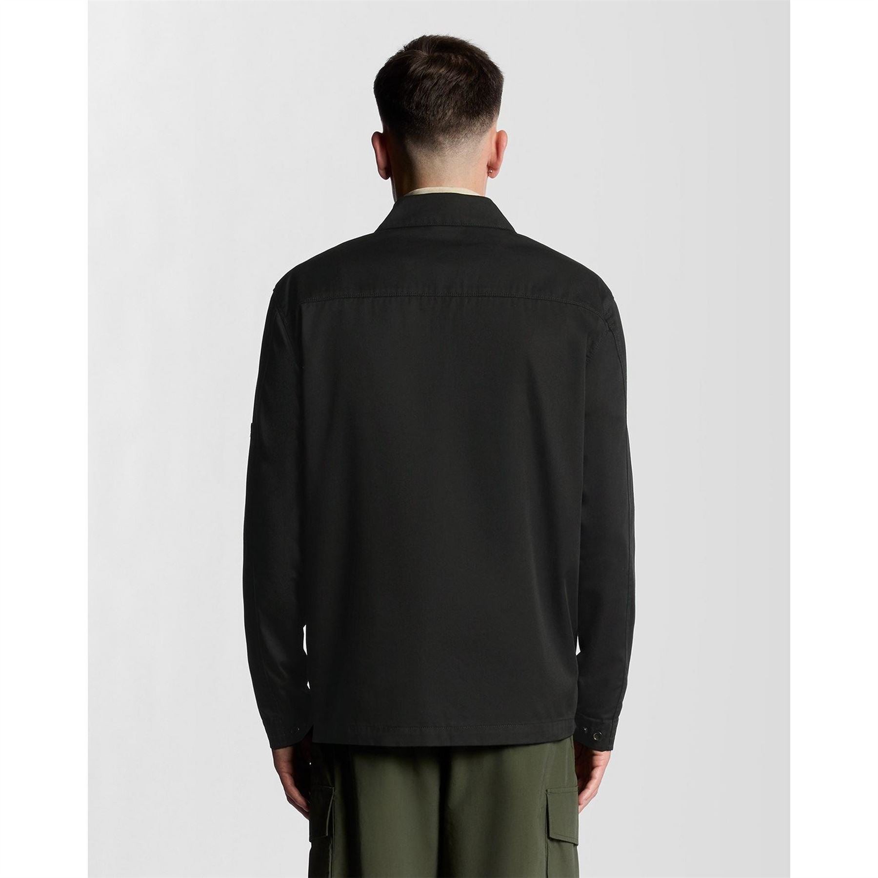Lyle and Scott Solid Patterned Overshirt with Flap Pocket