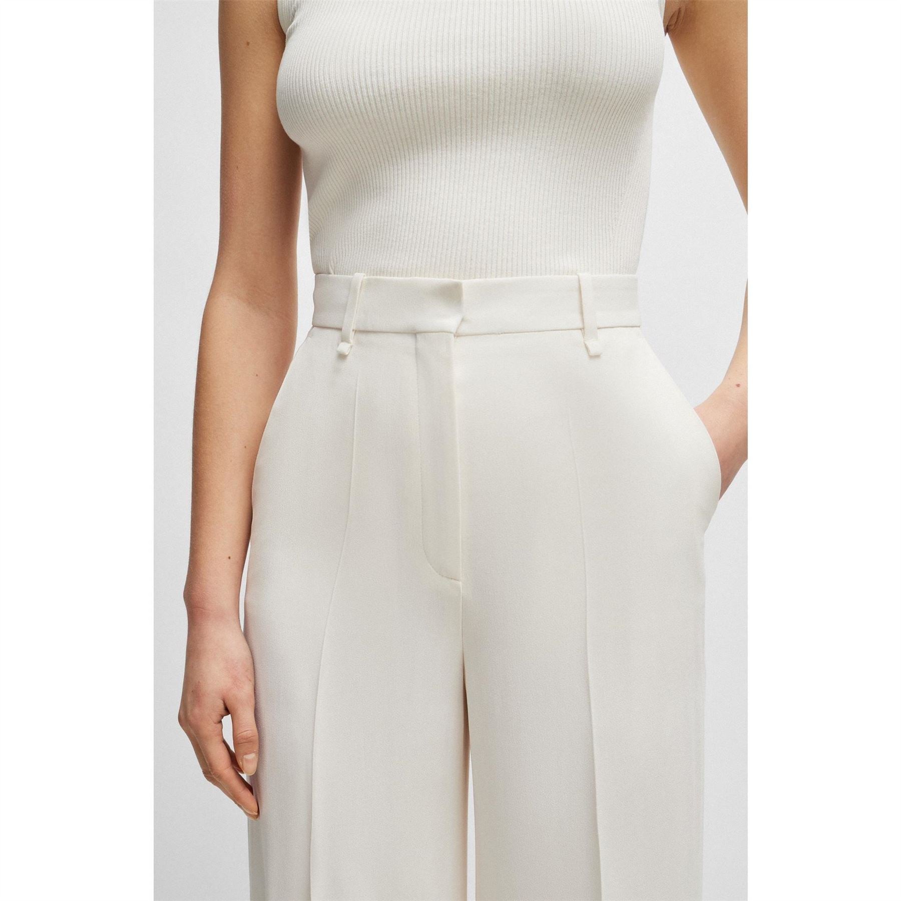 Boss Tikela Straight Leg Trousers, Straight Leg Design