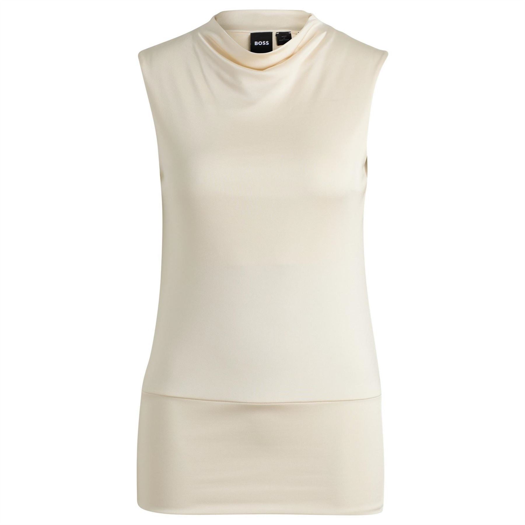 Boss Cowl Neck Sleeveless Shell Tank