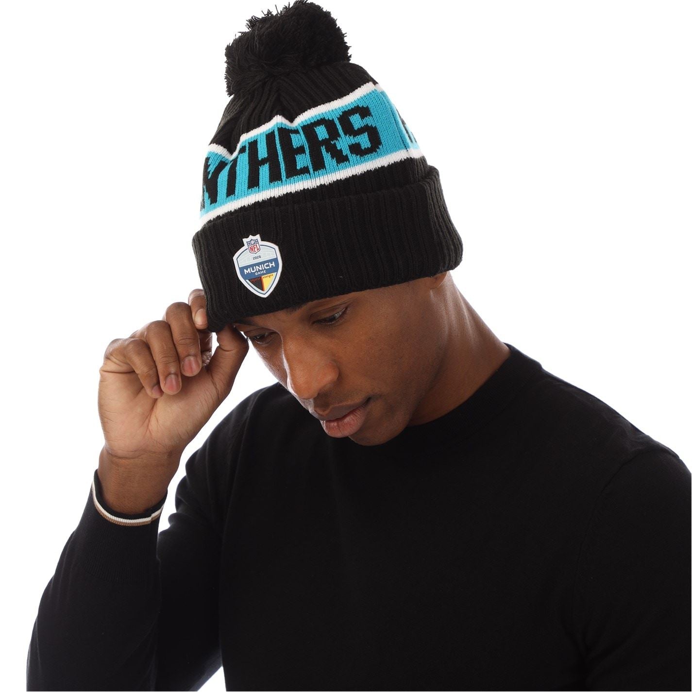 New Era Embroidered Logo Ribbed Bobble Hat