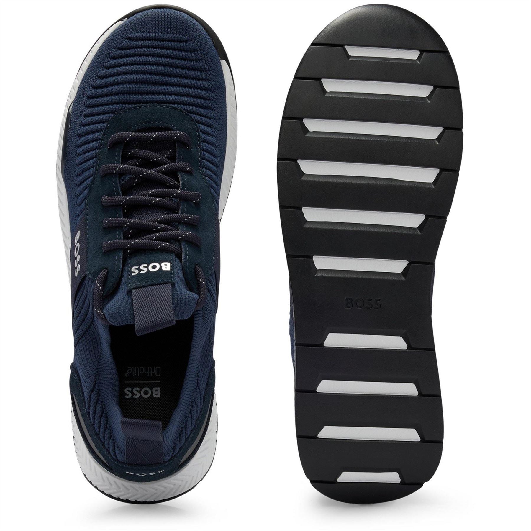 Boss Titanium Knit Trainers, Comfortable Design