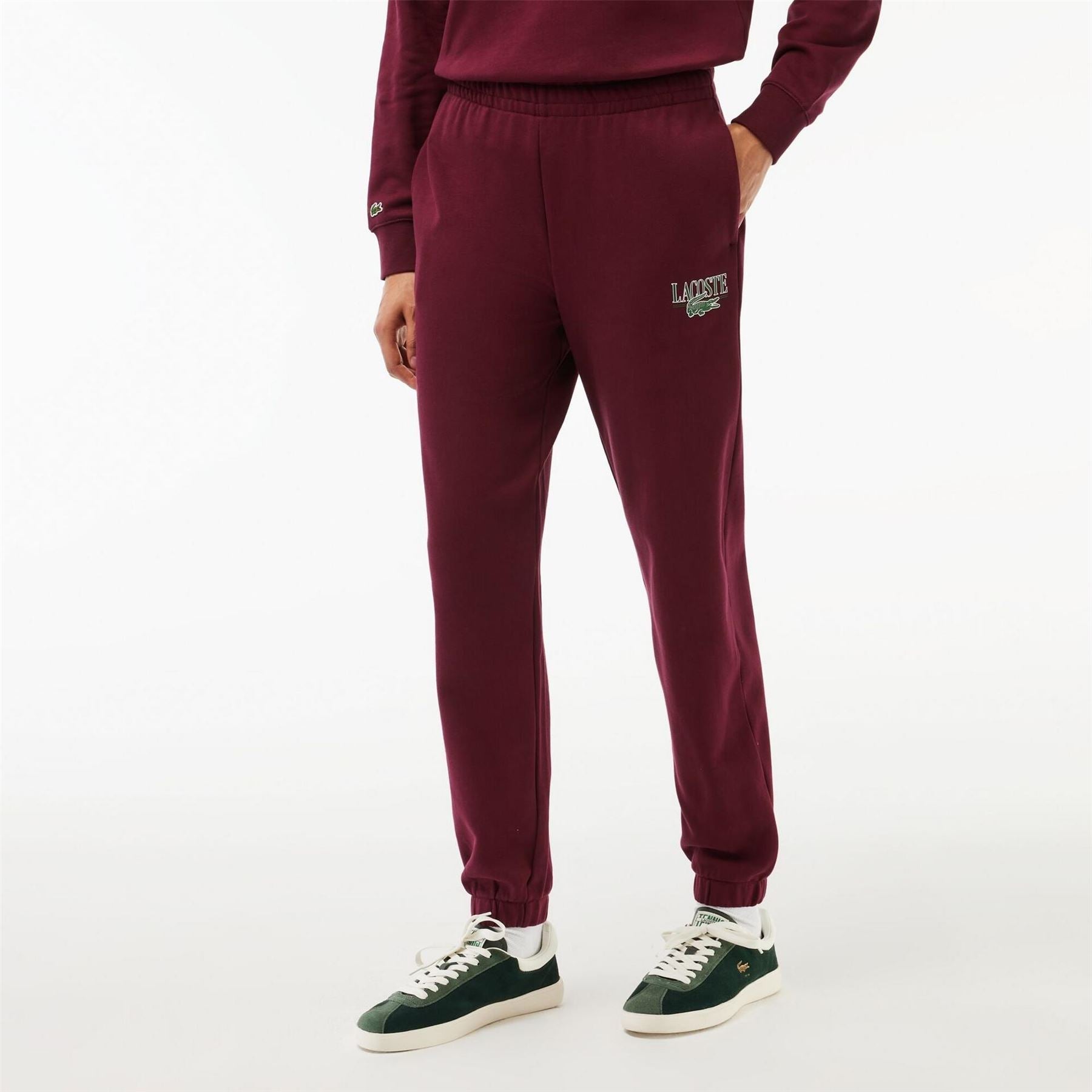 Lacoste XF1710 Solid Patterned Joggers with Logo