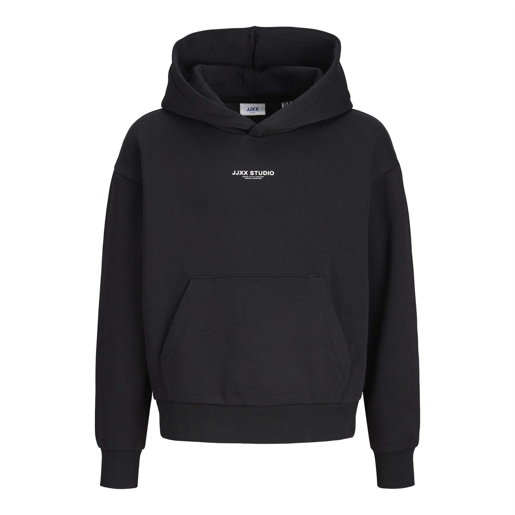 JJXX Kids Wordmark Logo Print Hoodie with Kangaroo Pocket