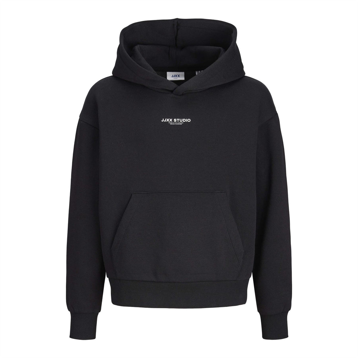 JJXX Kids Wordmark Logo Print Hoodie with Kangaroo Pocket