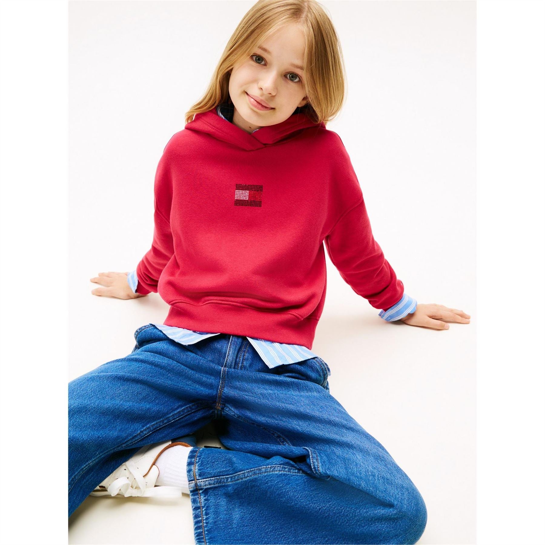 Tommy Hilfiger Diamante Long Sleeve Regular Fit Top