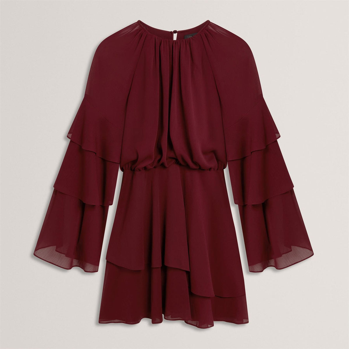 Ted Baker Baker Frill Trim Long Sleeve Mini Dress