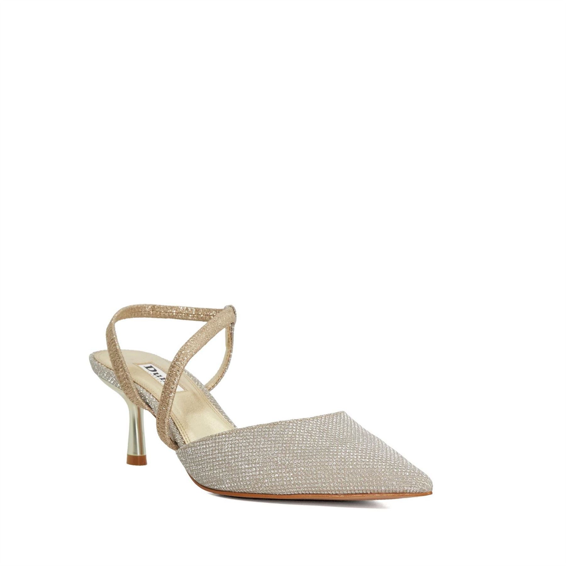 Dune London Textured Leather High Heel Court Shoes