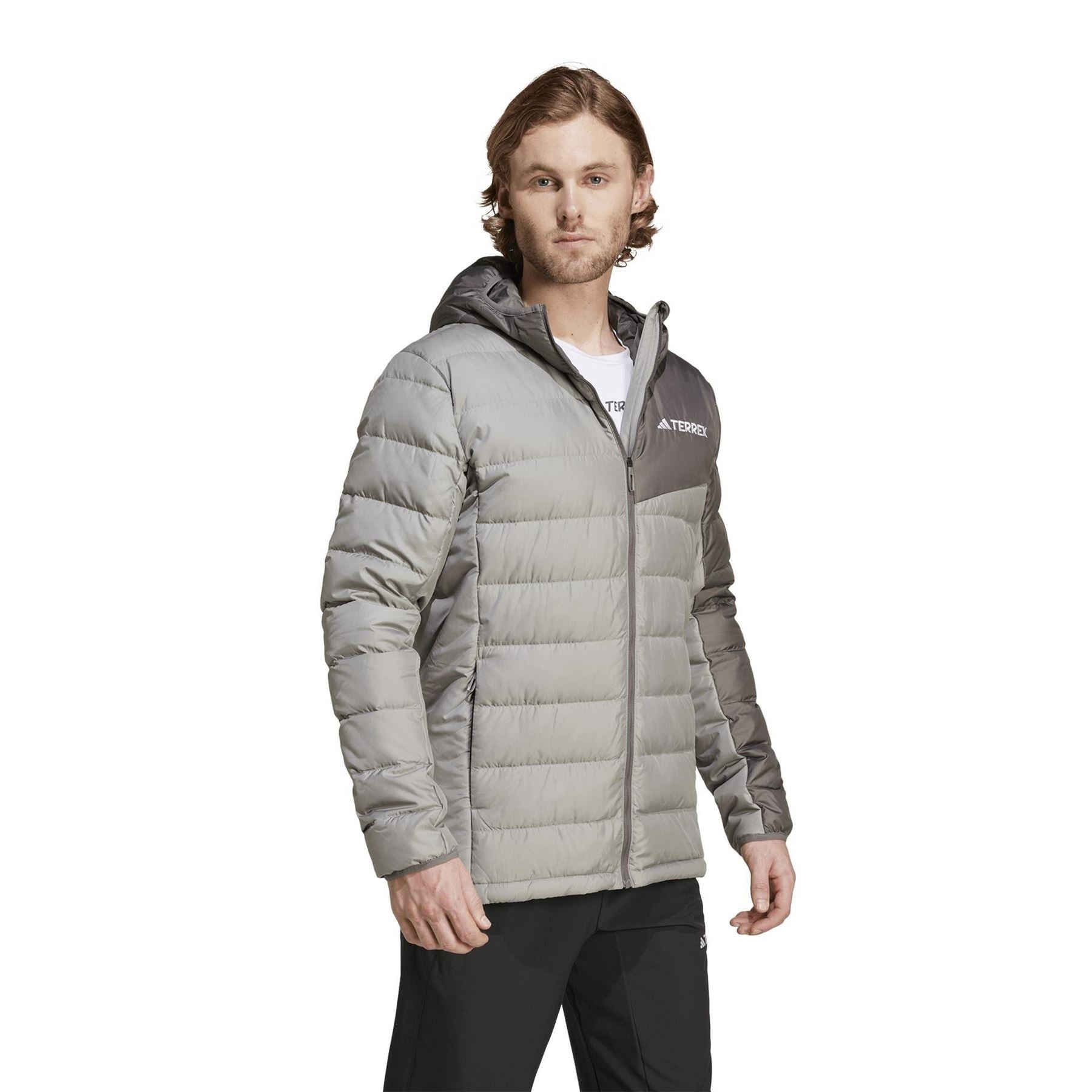 adidas Mens Down Ho J Running Jacket