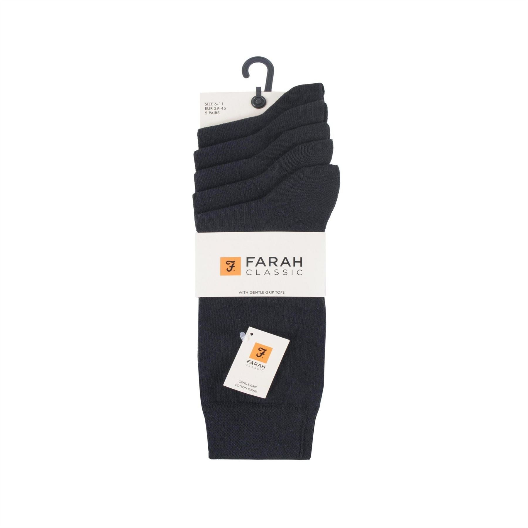 Farah 5 Pack Long Crew Socks