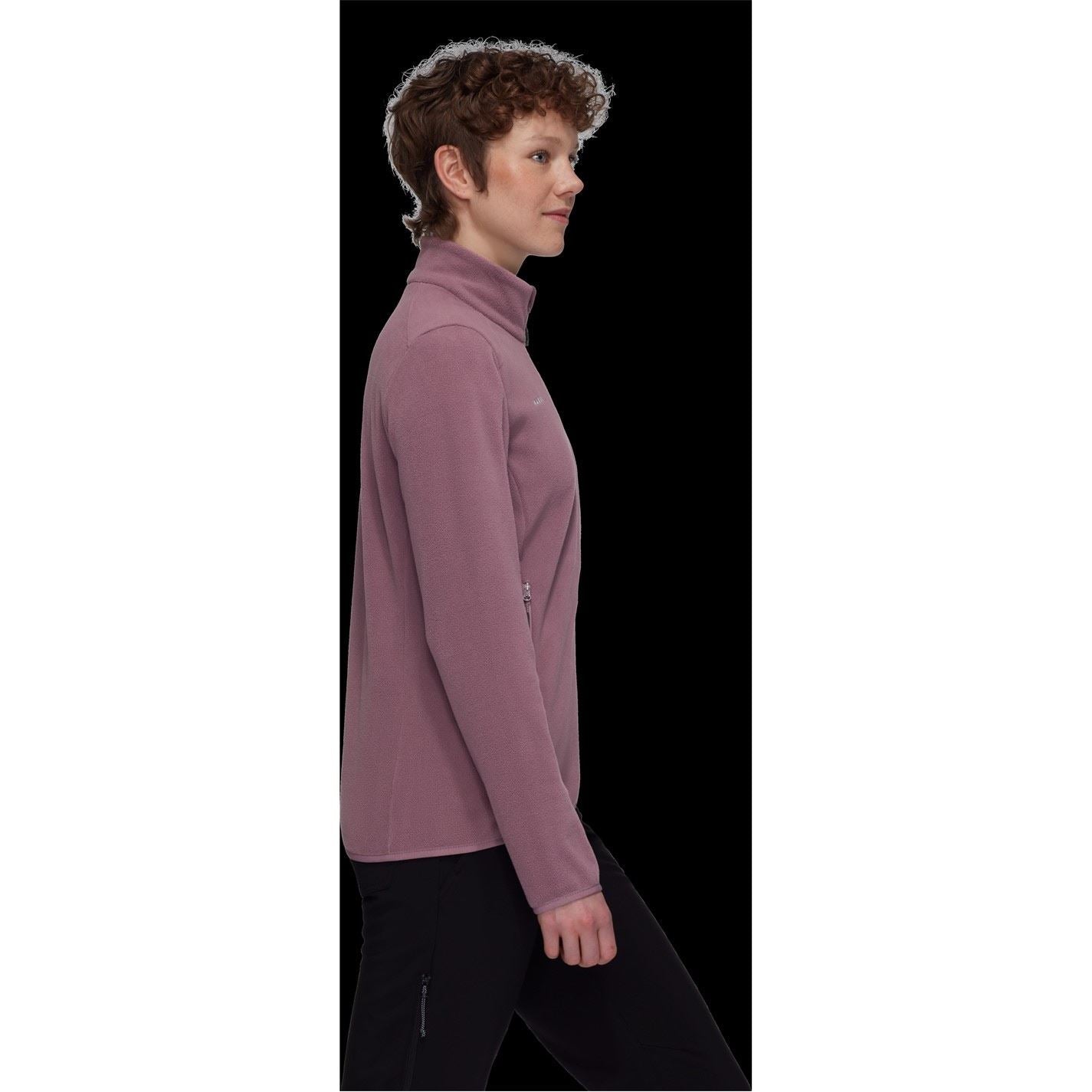 Mammut Innom Solid Patterned Full Zipper Ribbed Cuff Jacket