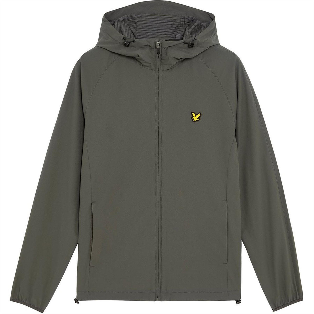 Lyle and Scott Solid Patterned Hooded Drawstring Windbreaker with Zipped Pocket