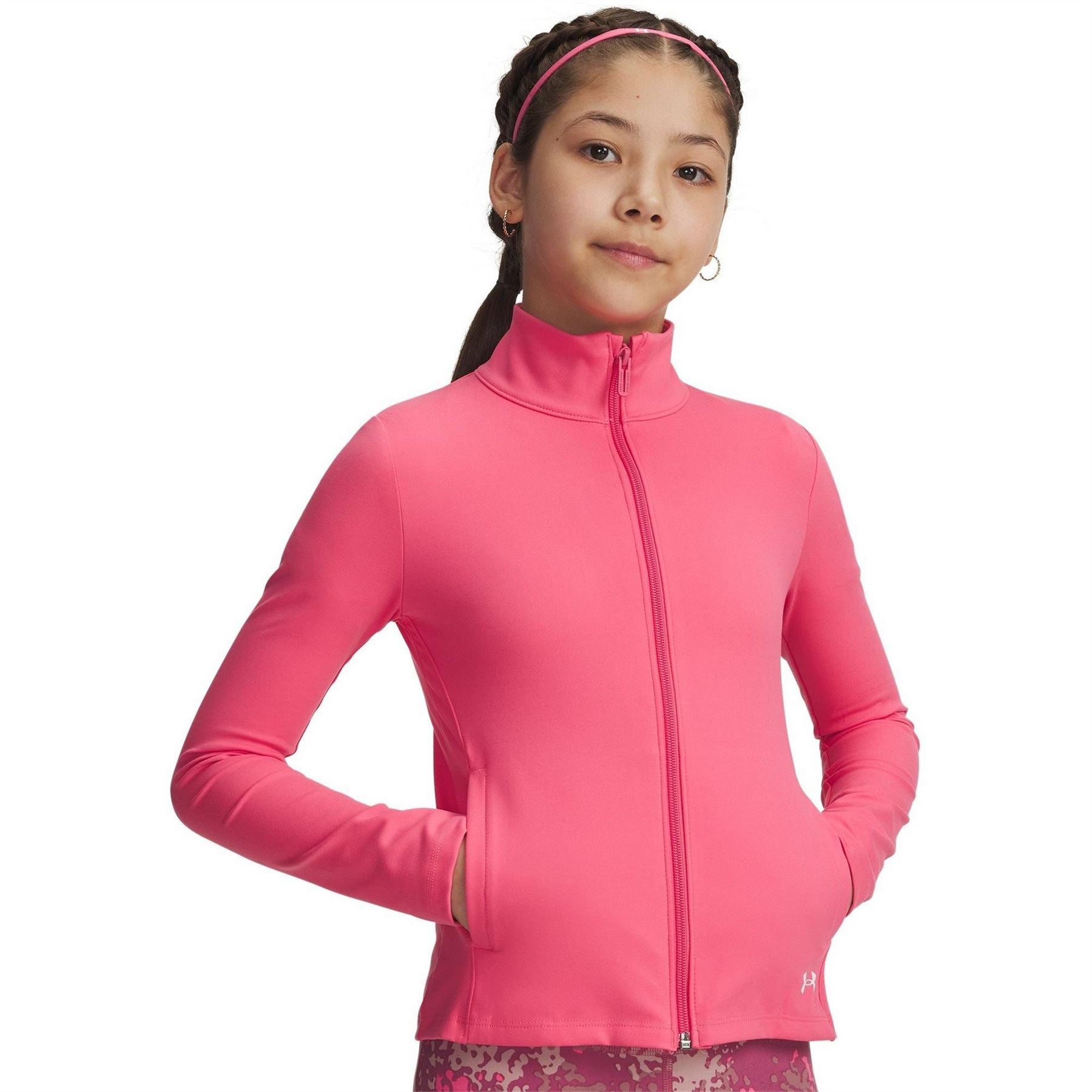 Under Armour Motion Solid Patterned Woven Cuff Side Pocket Jacket