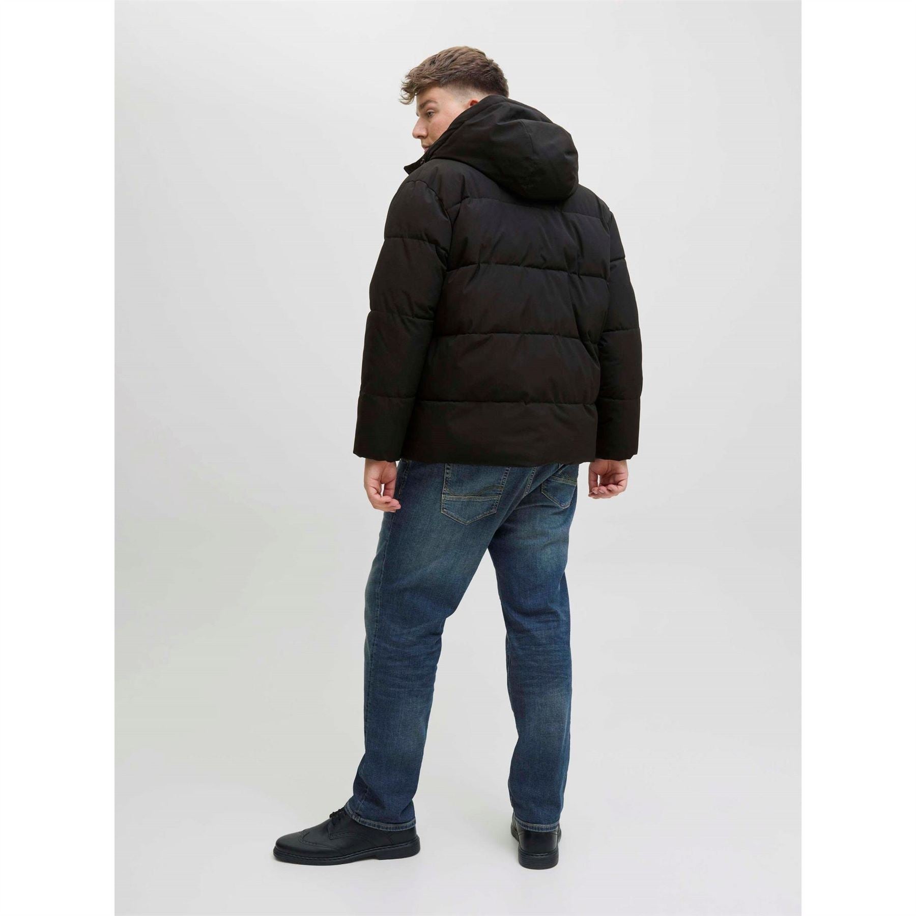 Jack and Jones Solid Patterned Global Puffer Jacket