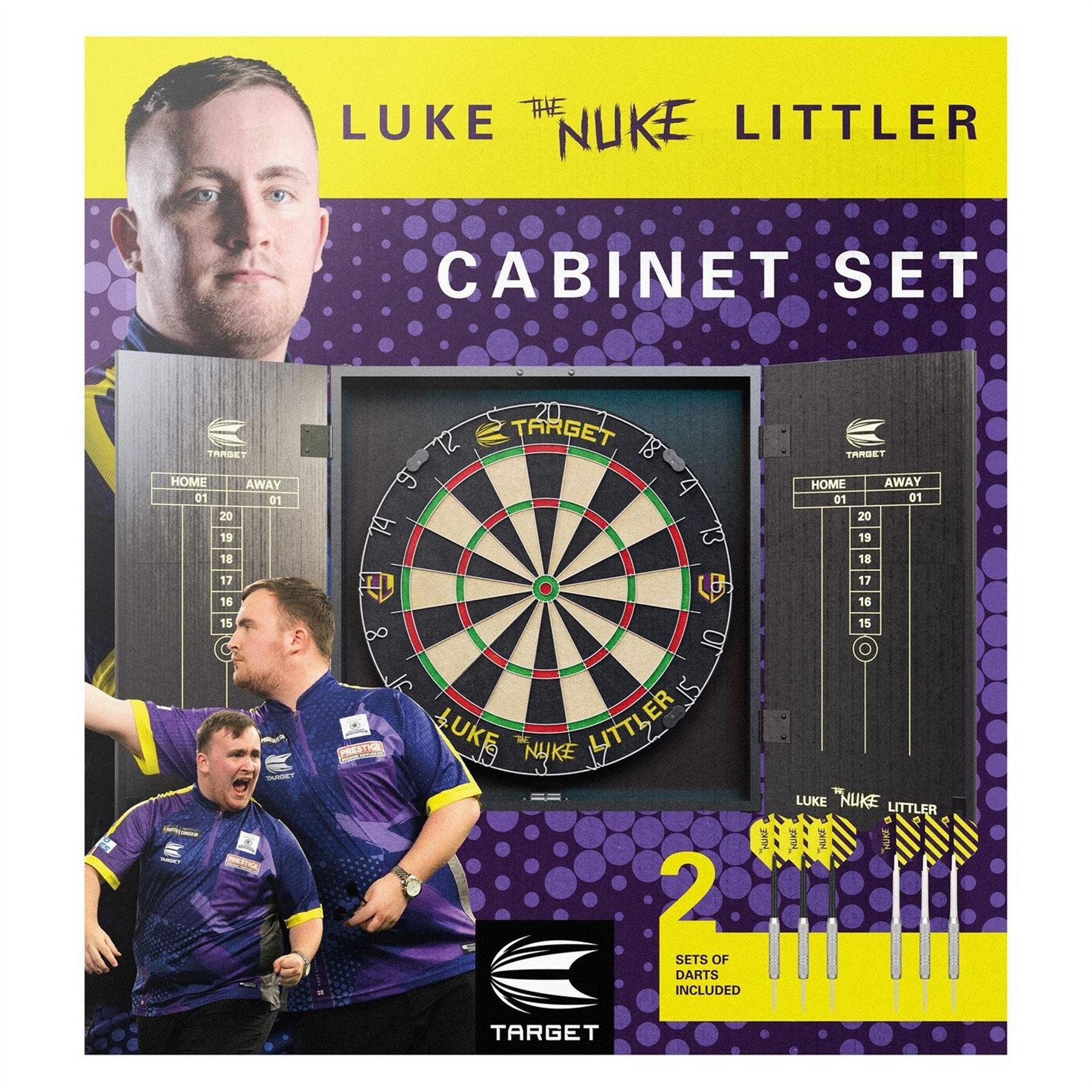 Target Darts Luke Littler Dartboard Cabinet Set
