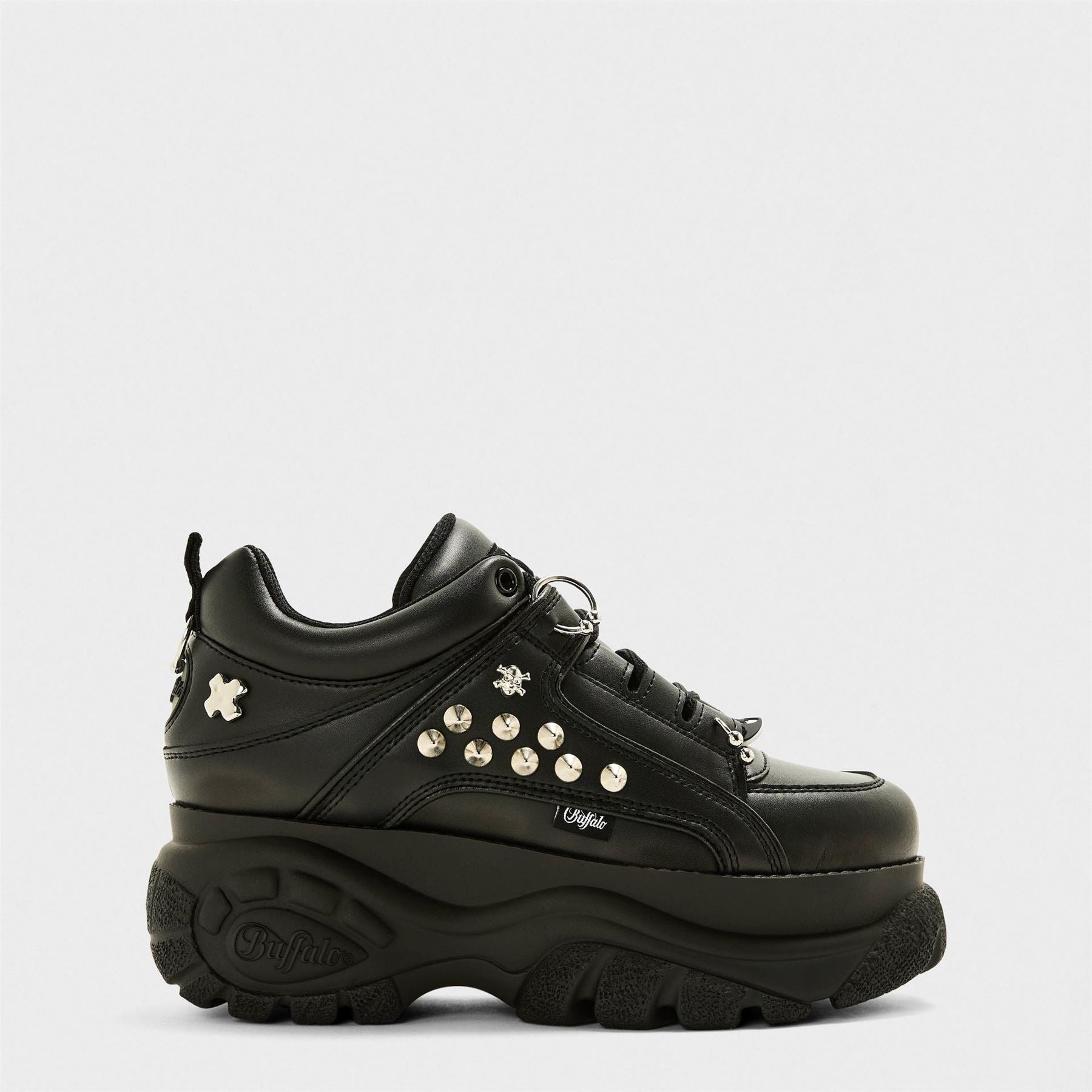 Buffalo Platform Round Toe High Heel Sneakers