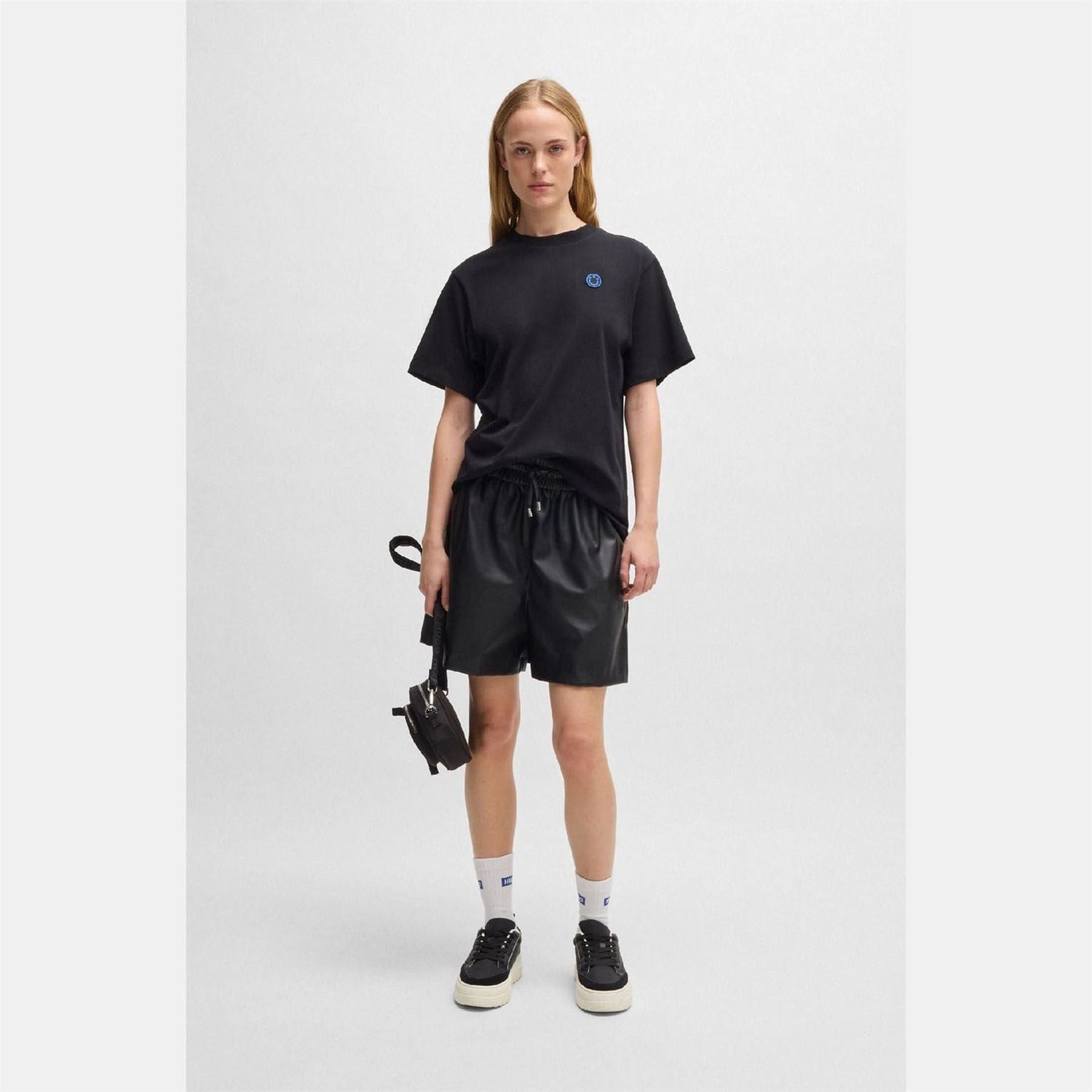 Hugo 1 B Faux Leather Shorts
