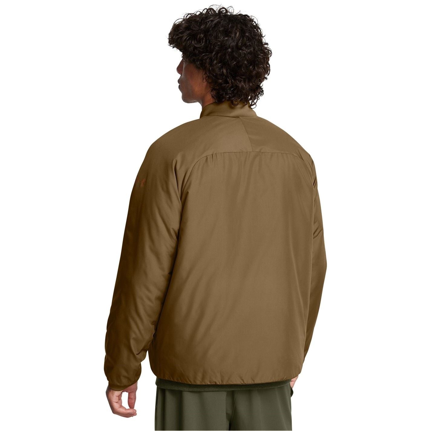 Under Armour Solid Patterned Ribbed Cuff Bomber Collar Bomber Jacket